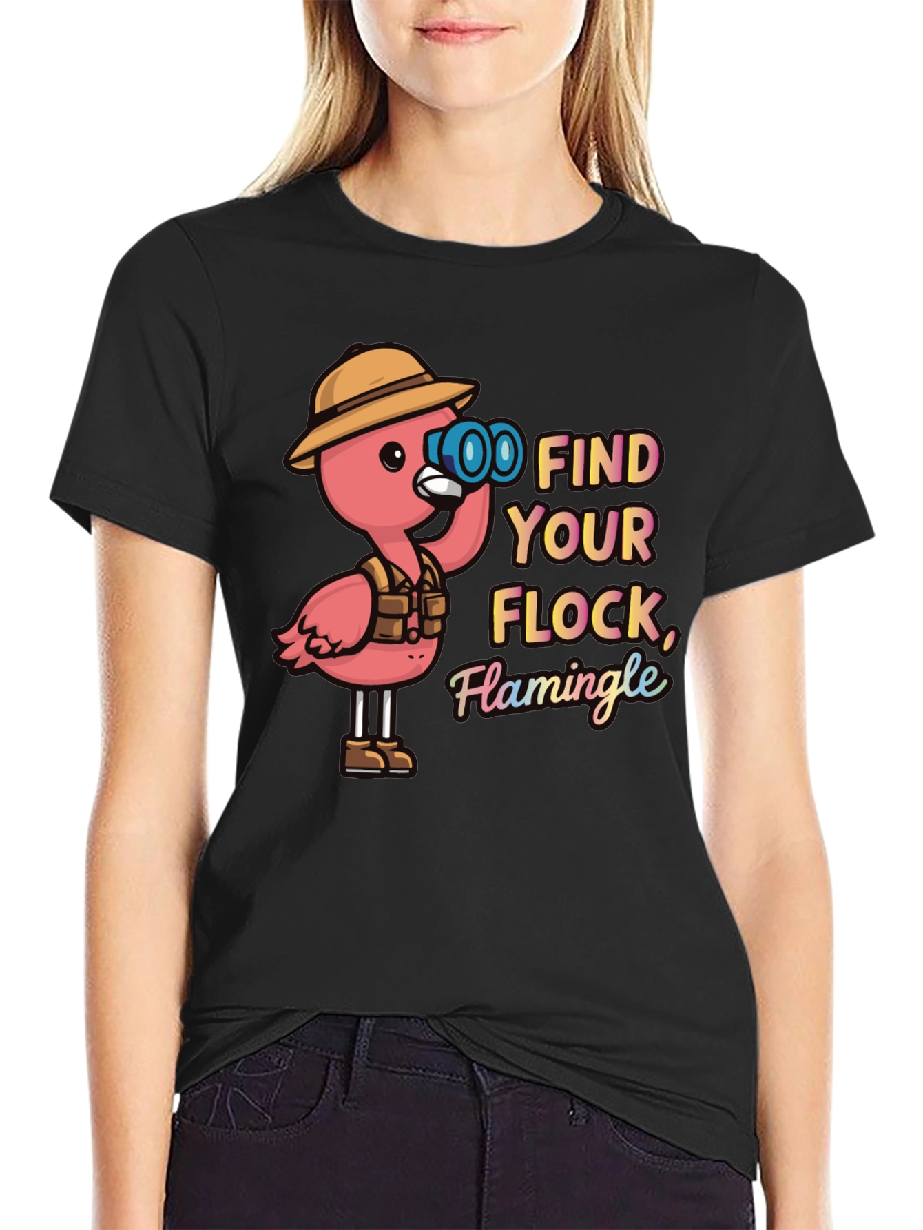 Find Your Flock Flamingo Graphic Tee