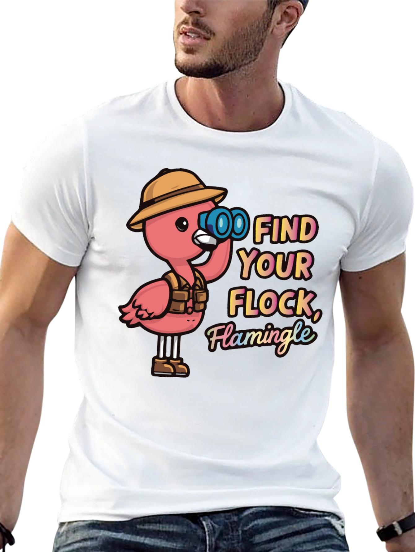 Find Your Flock Flamingo Graphic Tee