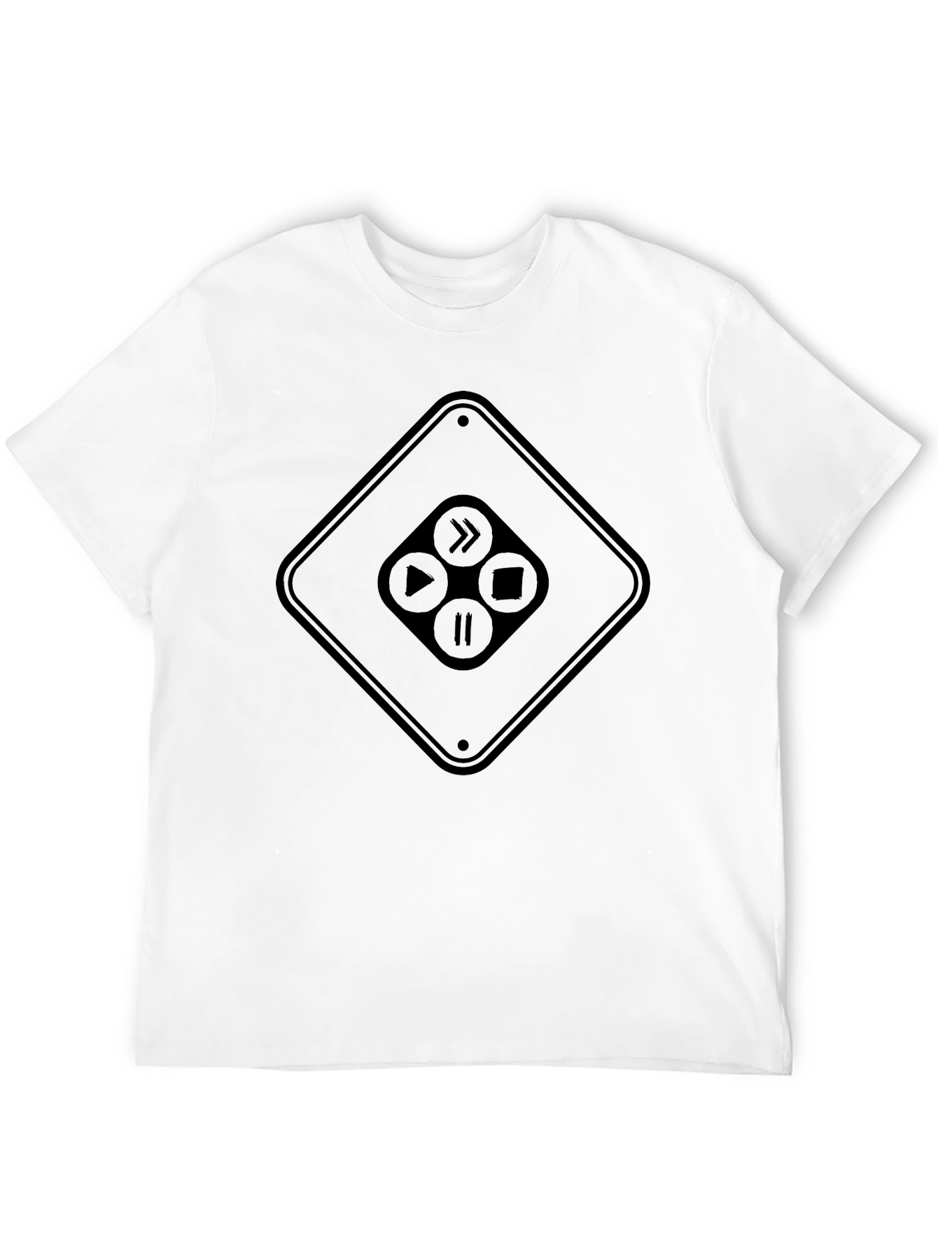 Retro Gamepad T-Shirt - Black Casual Tee
