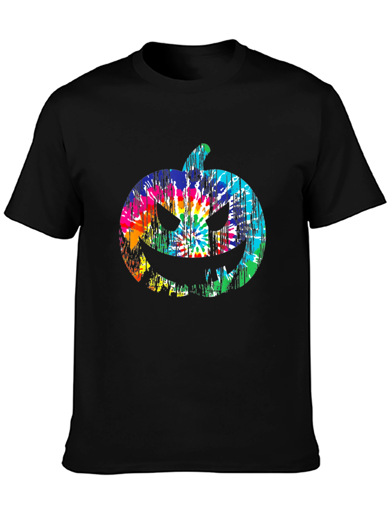 Tie Dye Pumpkin Halloween T-Shirt