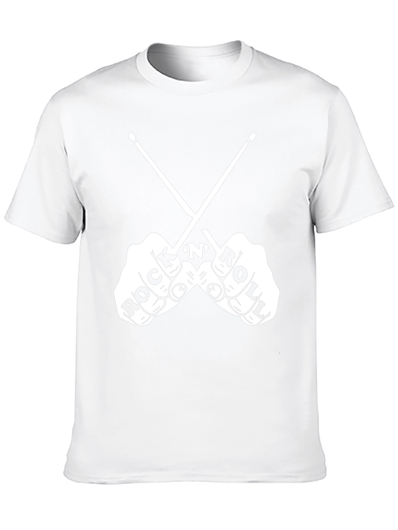 Rock and Roll Drummer Graphic Tee - Black