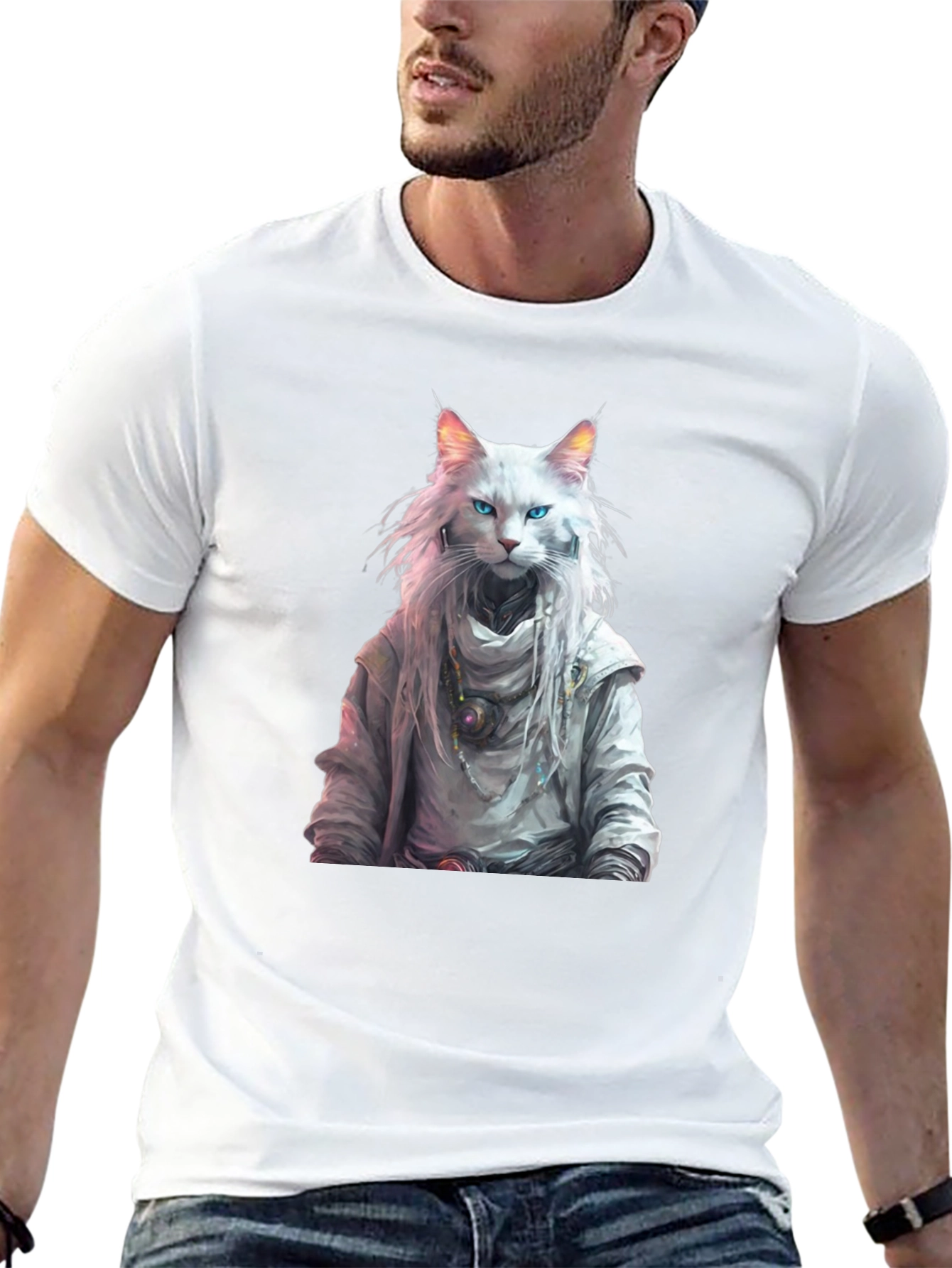 Wizard Cat Graphic Tee