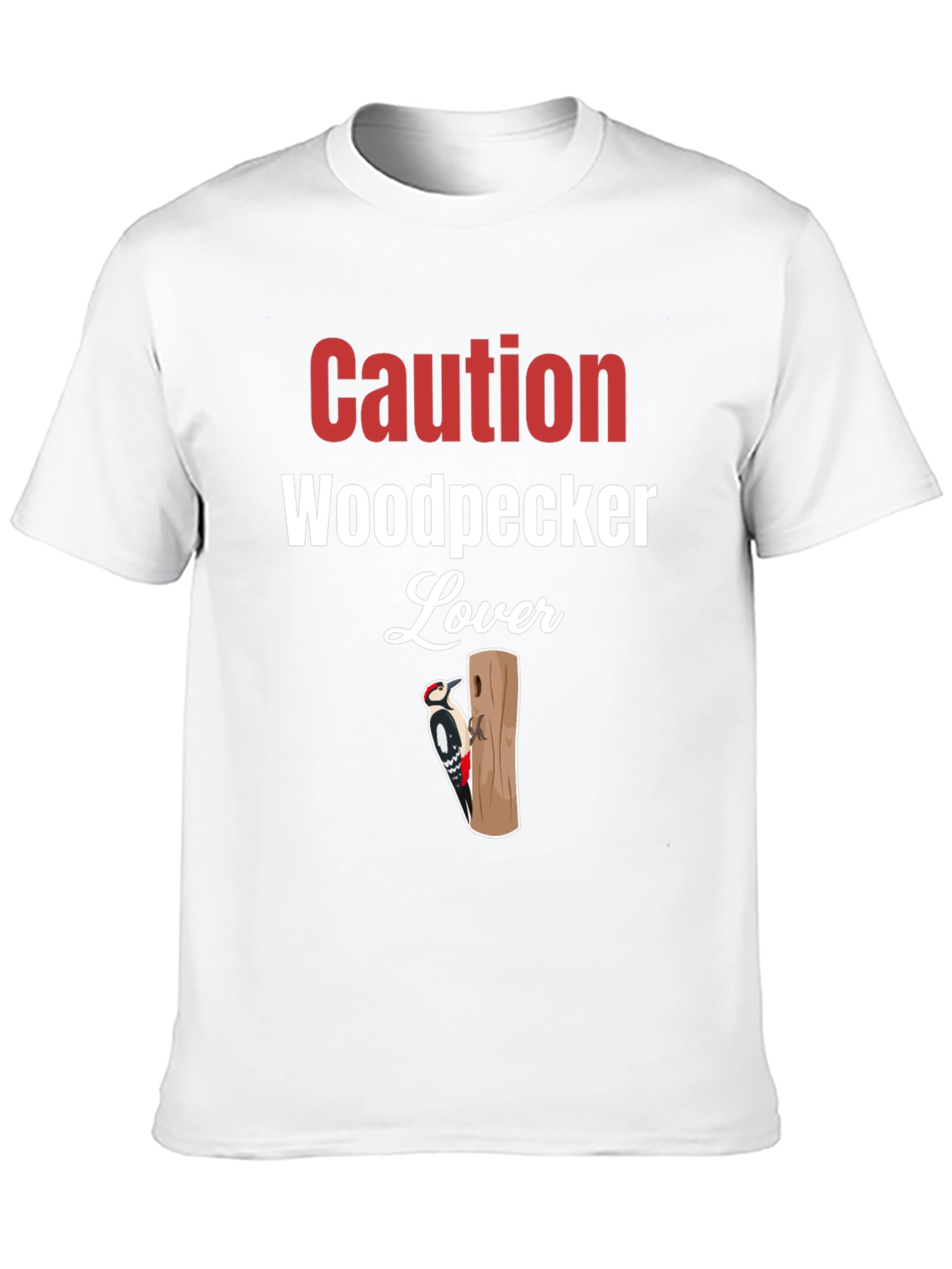Caution Woodpecker Lover Graphic Tee