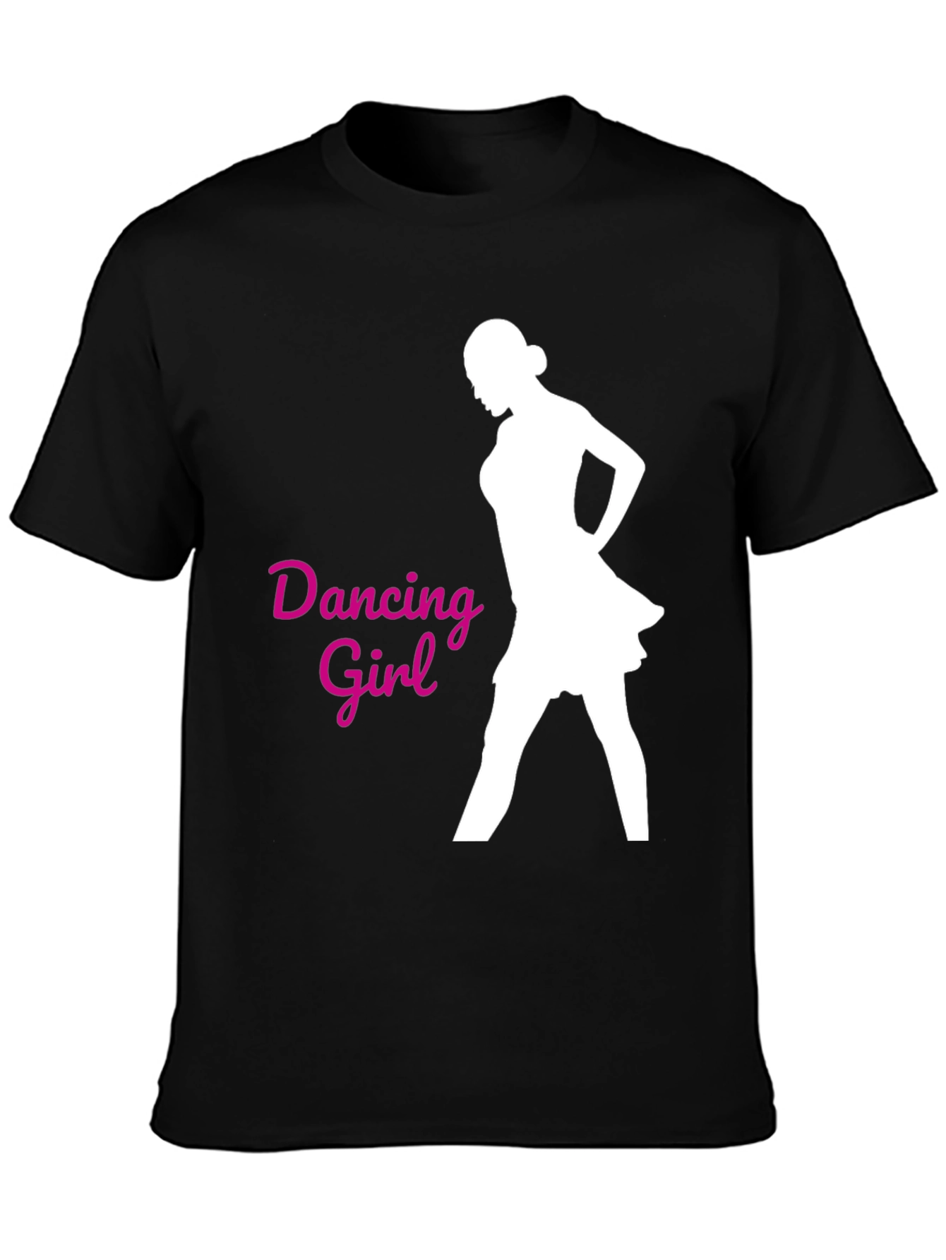 Dancing Girl Graphic Tee - Black