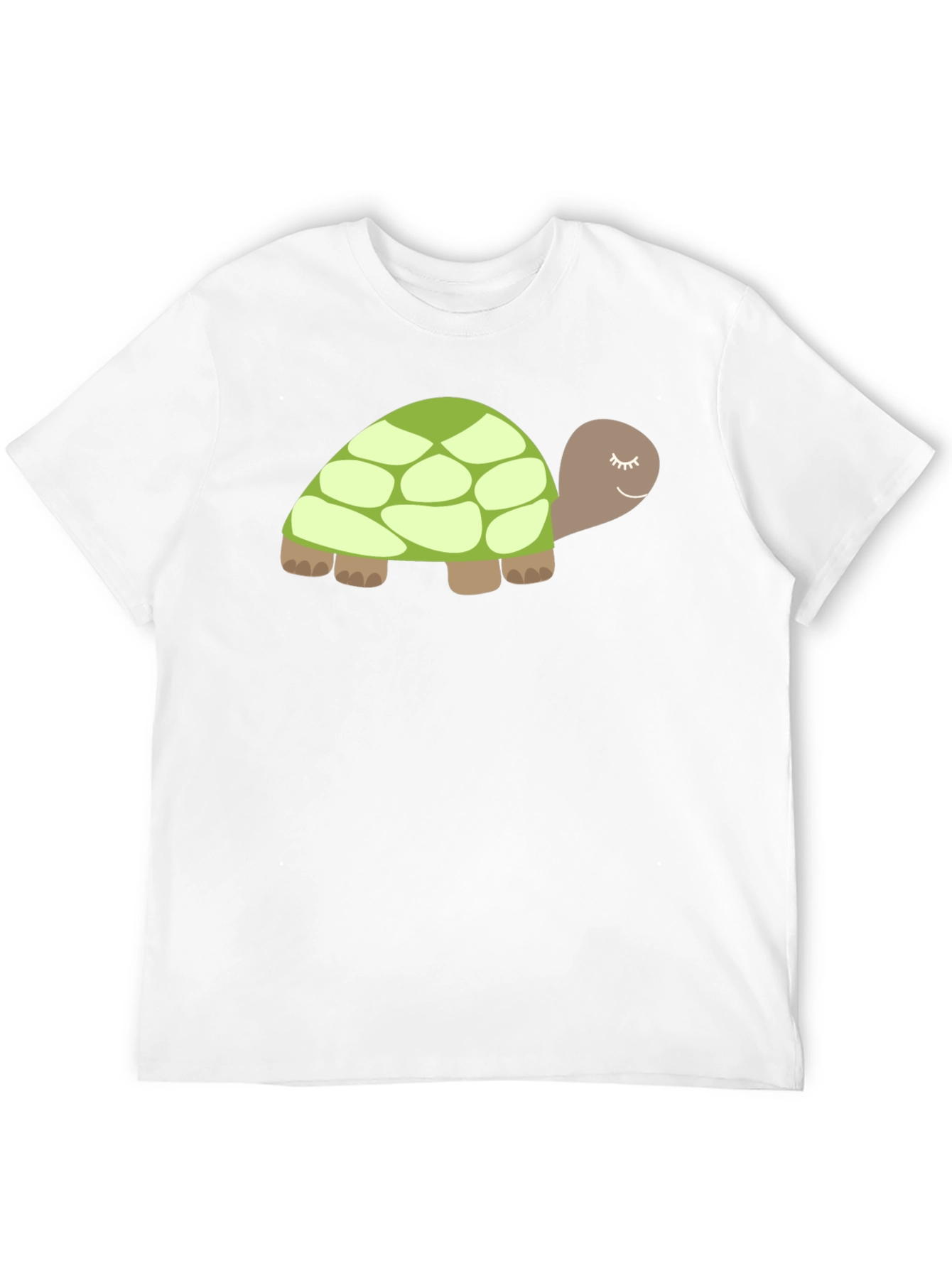 Cute Turtle Graphic Tee - Soft Black Cotton