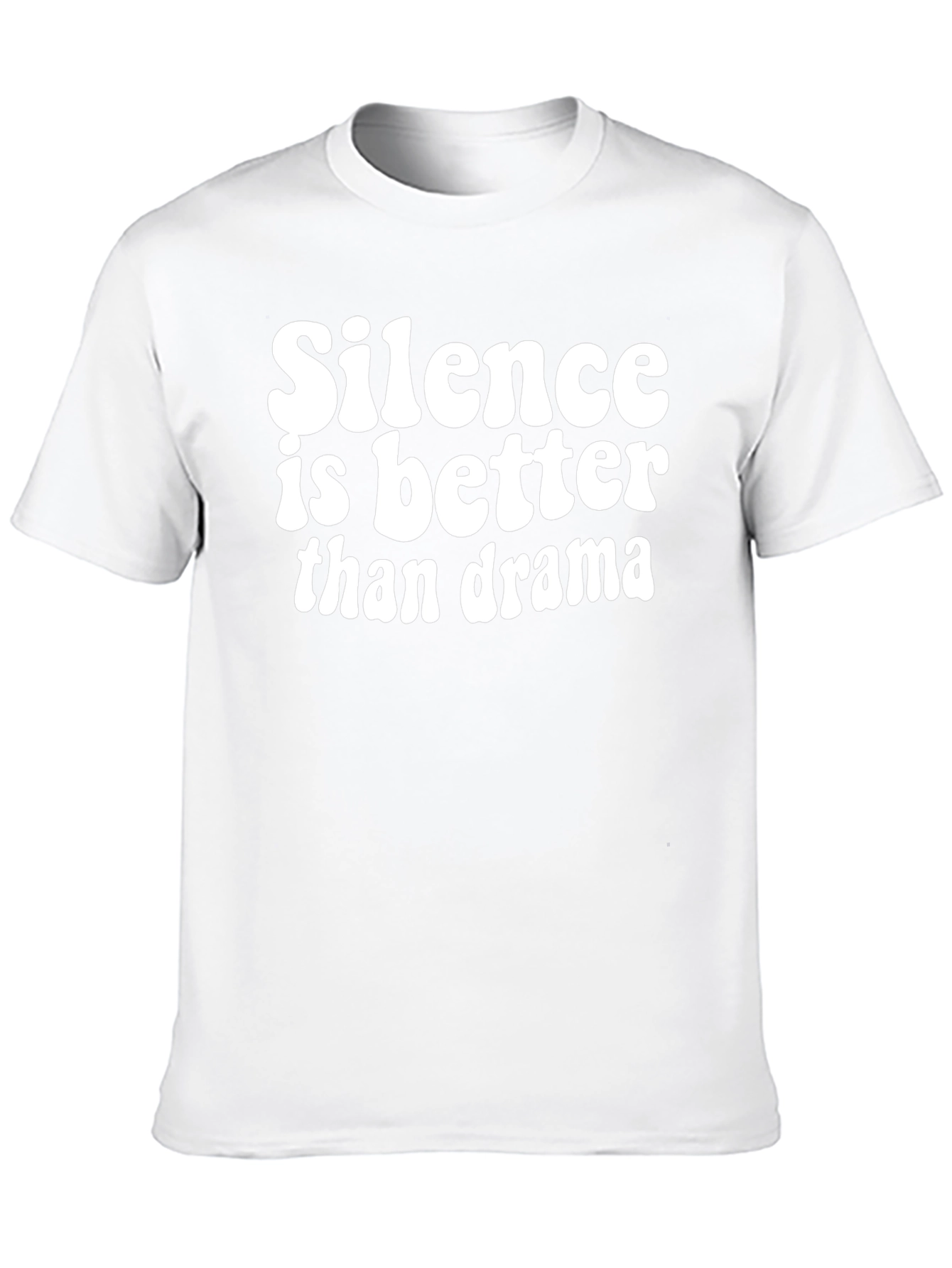 Silence Is Better Than Drama Black Graphic T-Shirt