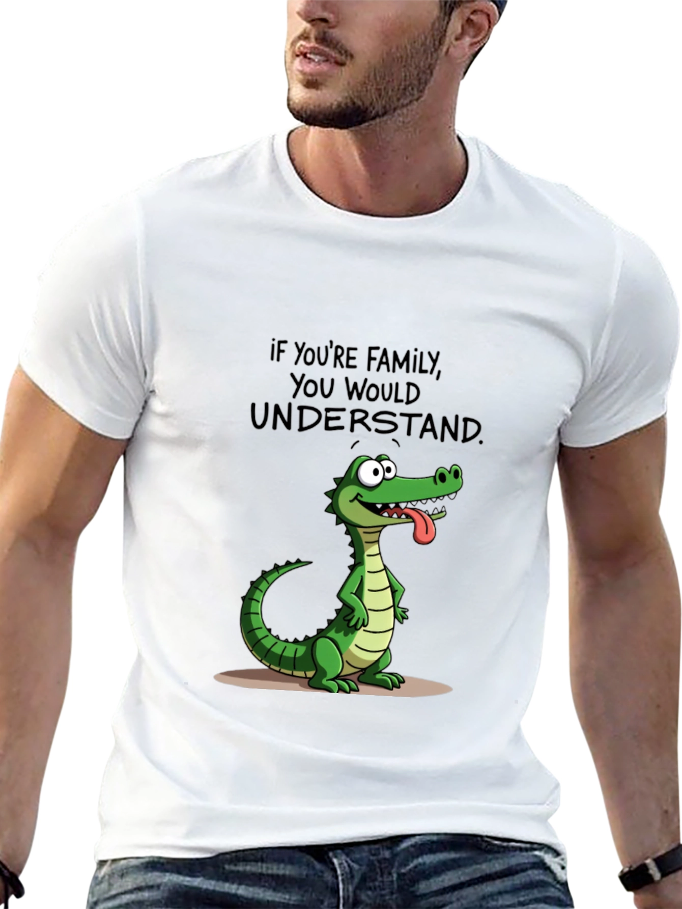 Family Humor T-Shirt: Crocodile Design