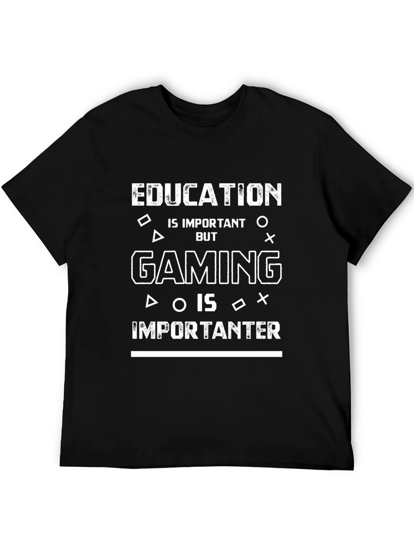 Education vs Gaming T-Shirt - Gamers Tee