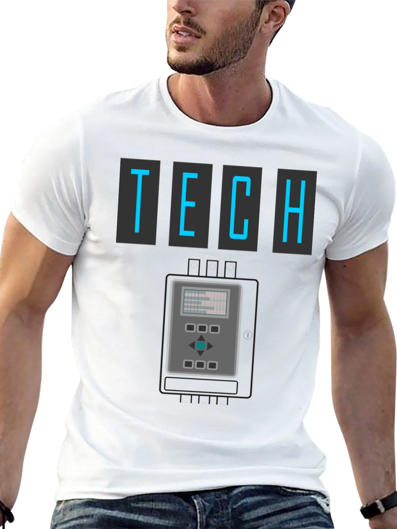 Retro Tech Graphic T-Shirt - Cool Geeky Design