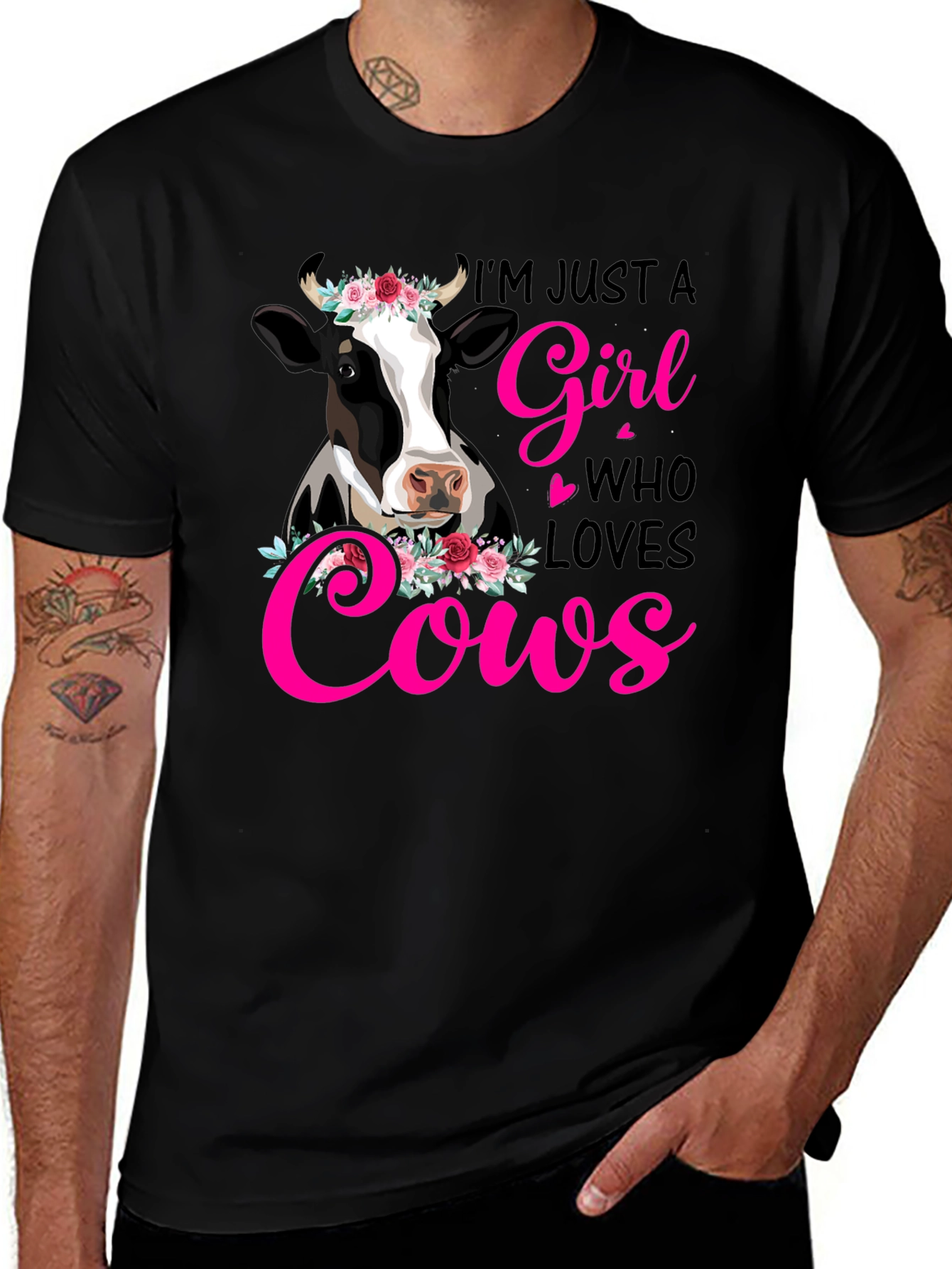 Im Just a Girl Who Loves Cows Graphic Tee