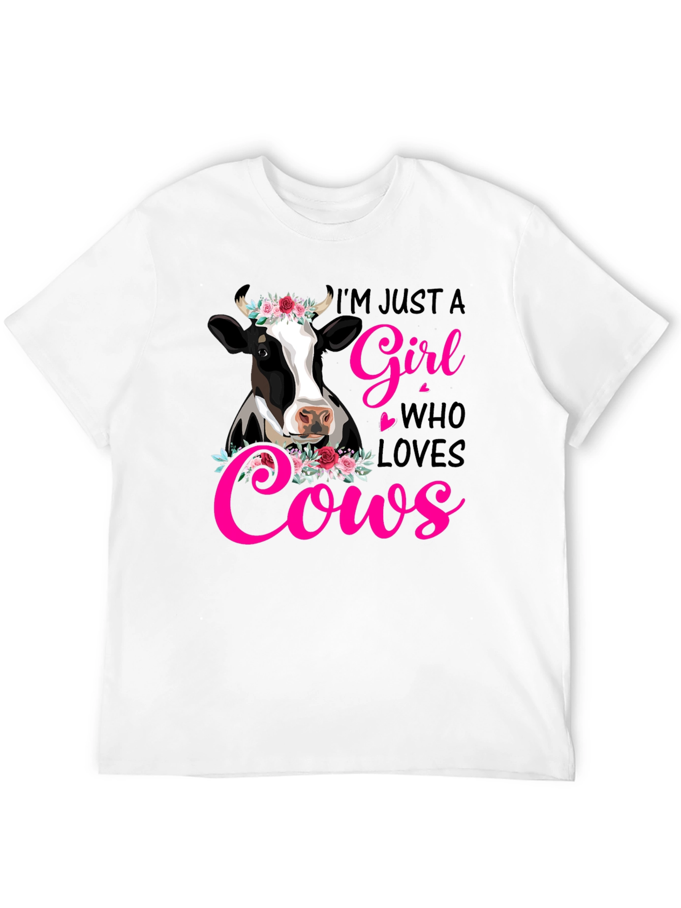 Im Just a Girl Who Loves Cows Graphic Tee