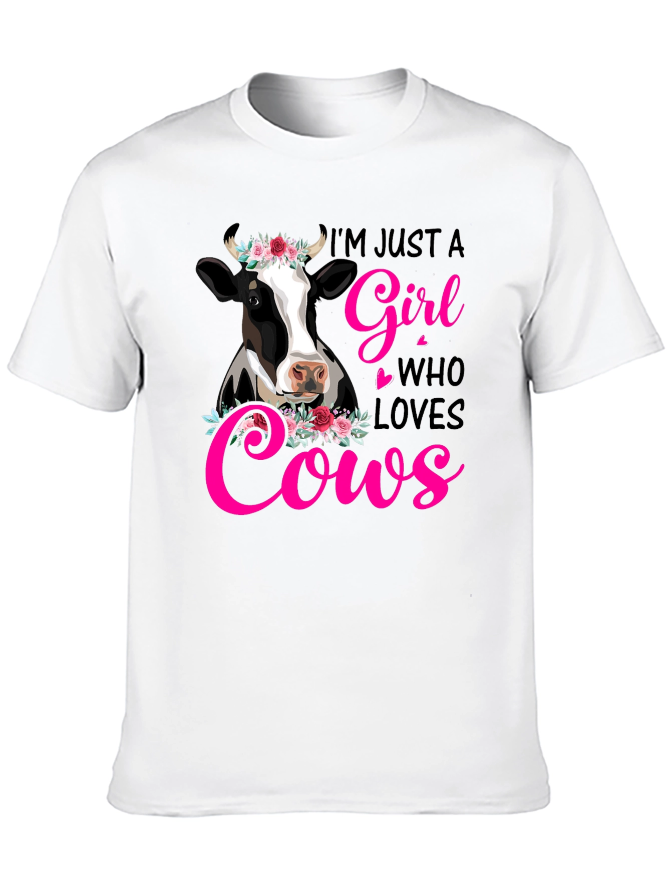 Im Just a Girl Who Loves Cows Graphic Tee