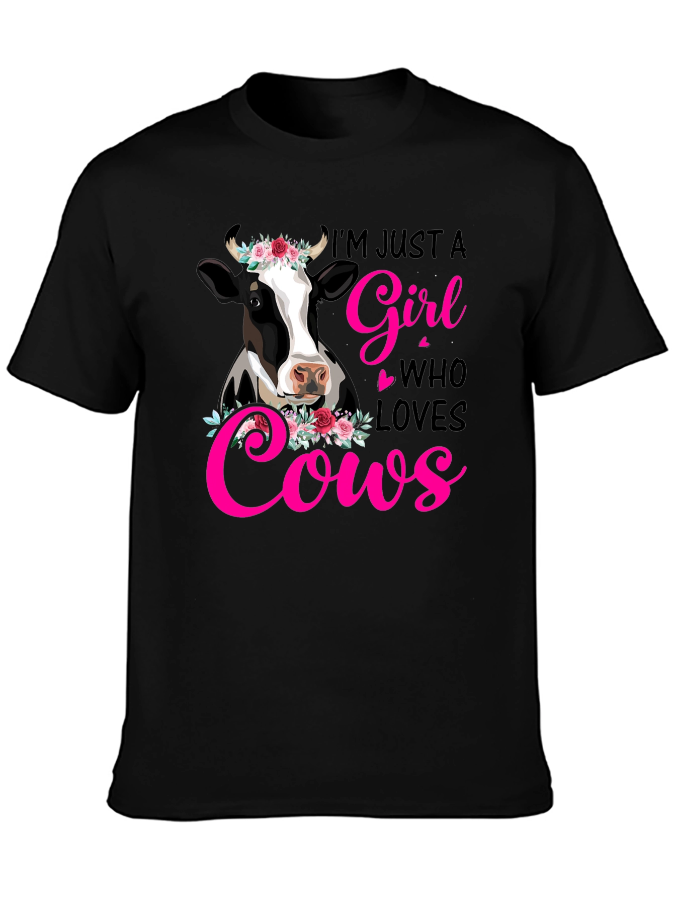 Im Just a Girl Who Loves Cows Graphic Tee