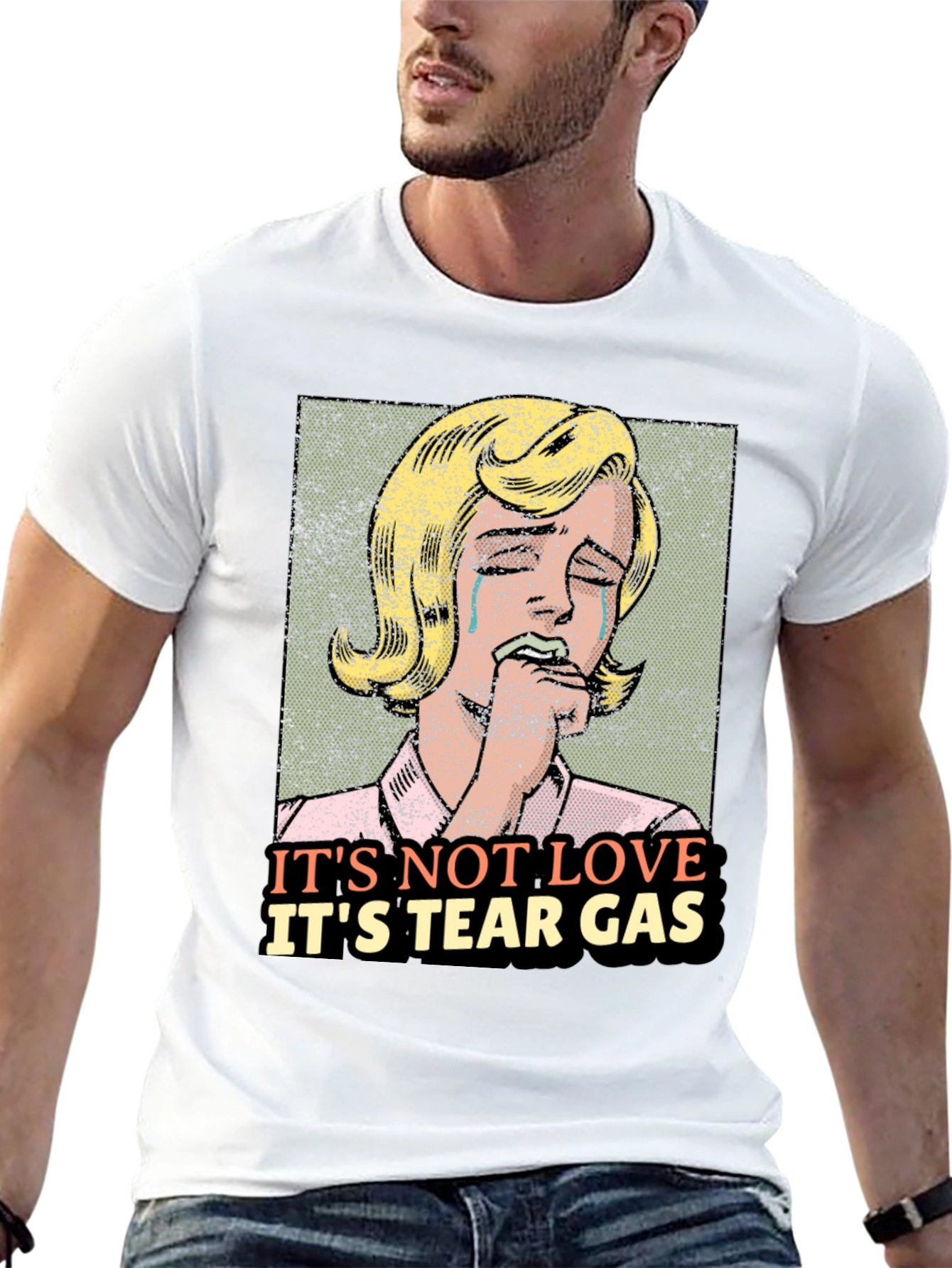 Its Not Love Its Tear Gas Graphic Tee