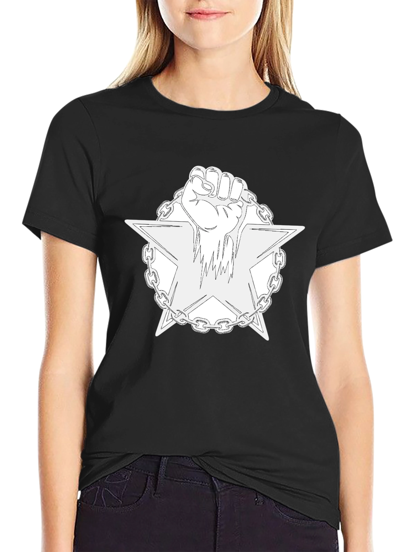 Fist & Star Graphic Tee - Black
