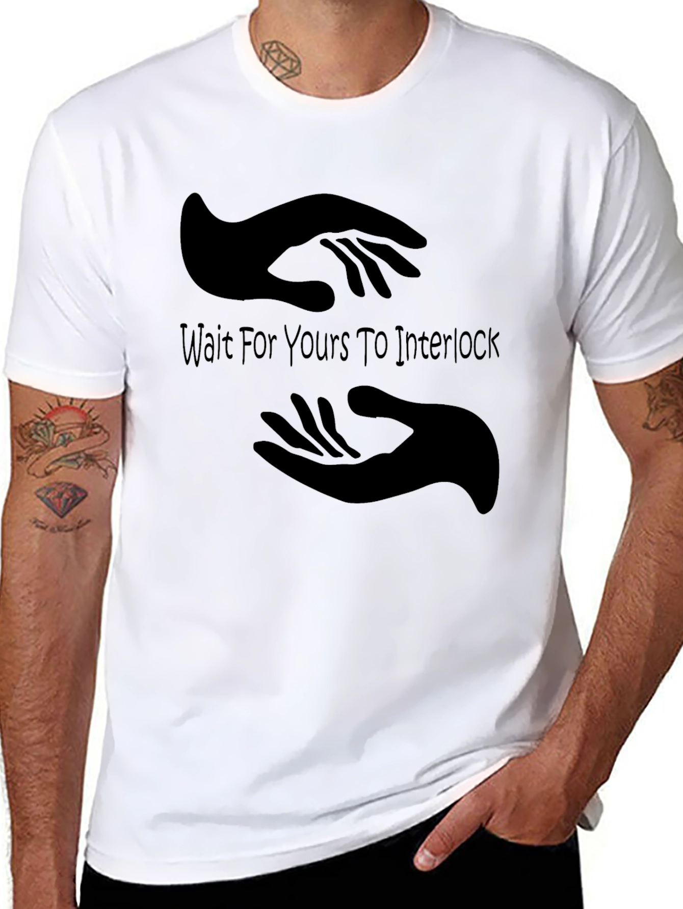 Interlocking Hands Graphic Tee - Wait For Yours