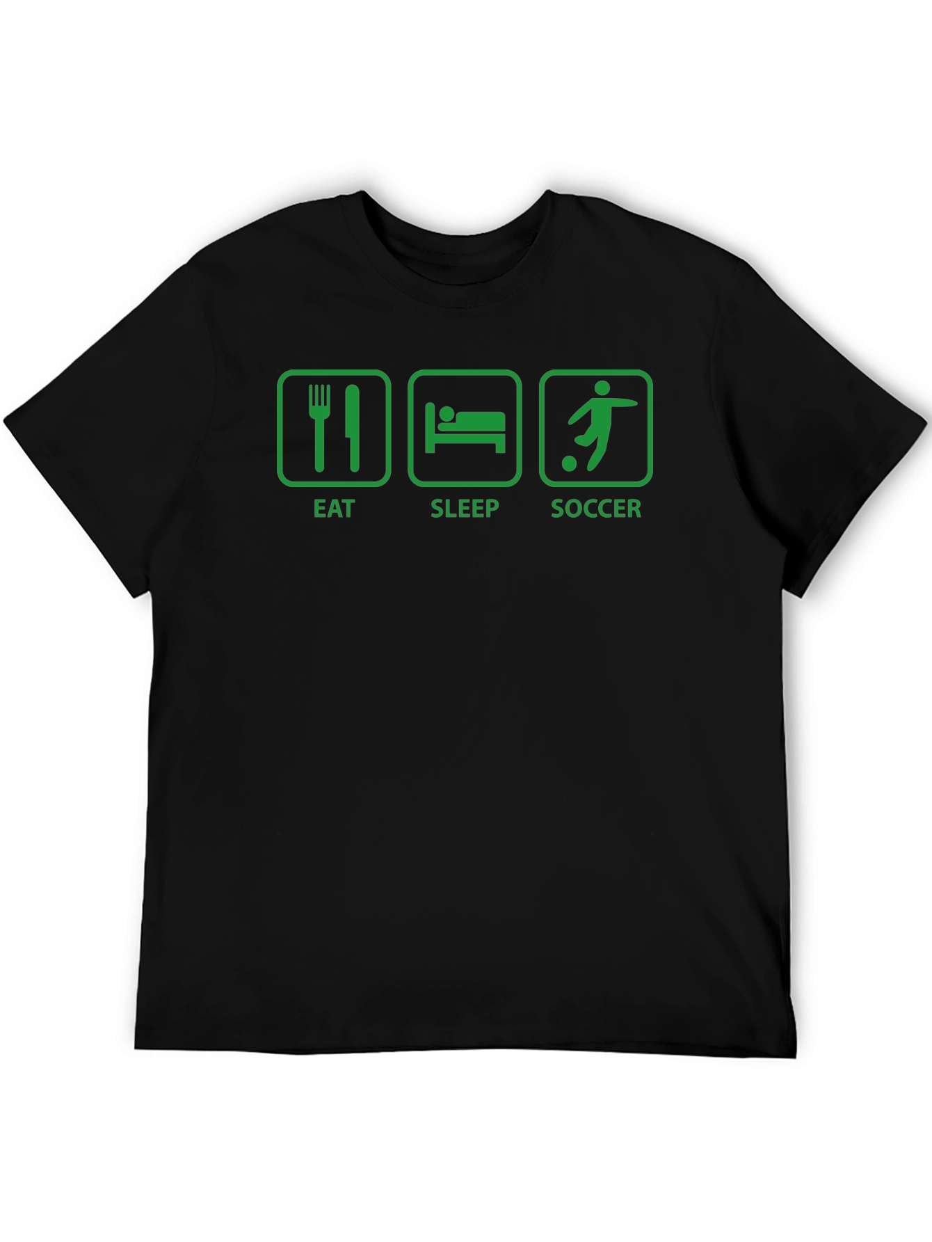 Eat Sleep Soccer T-Shirt - Black