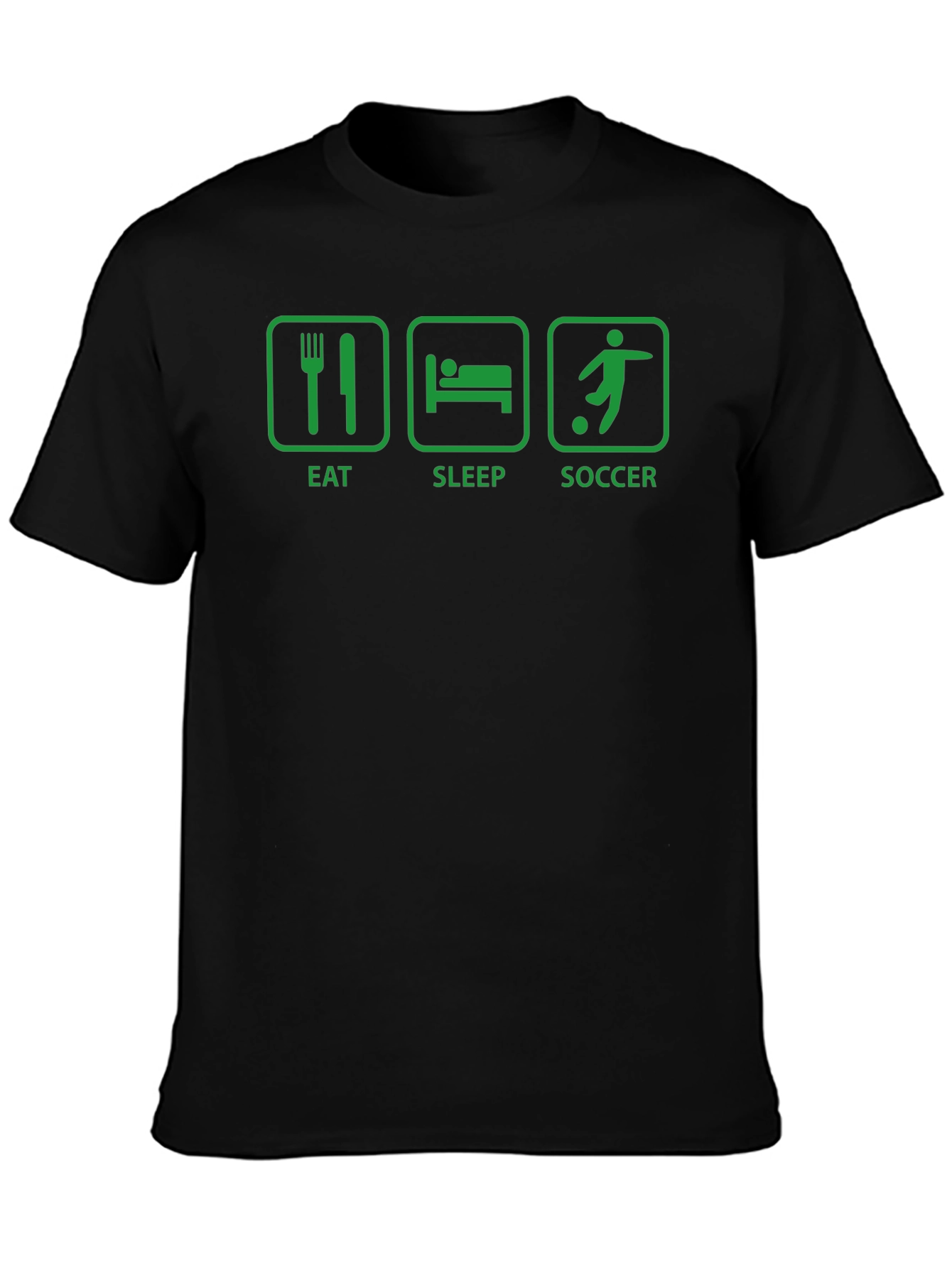 Eat Sleep Soccer T-Shirt - Black