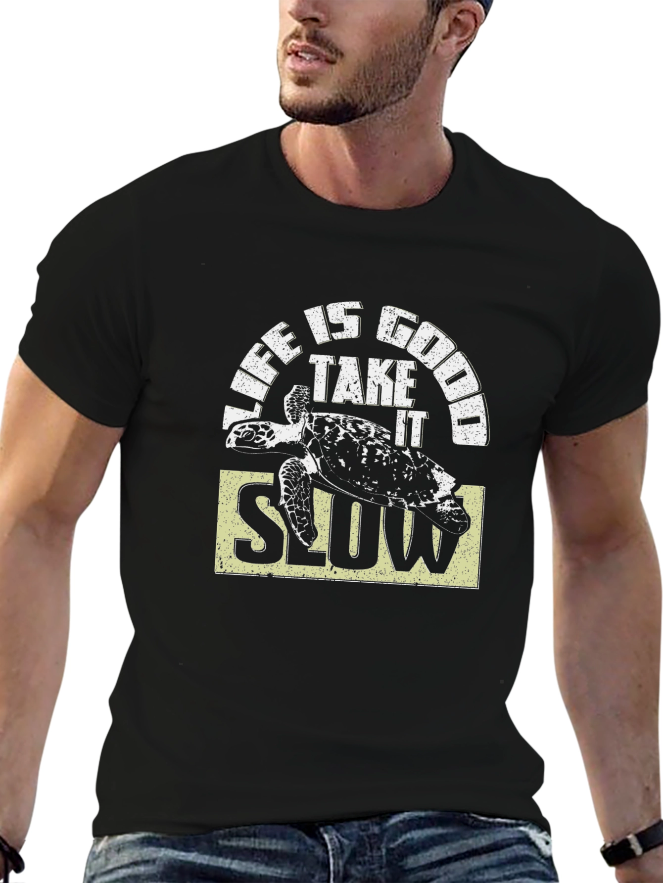 Life is Good Take it Slow Turtle Graphic Tee