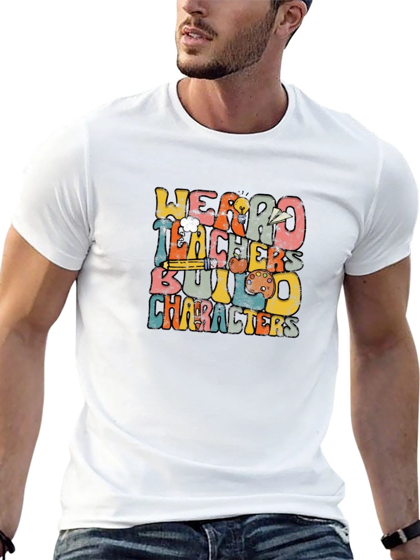Weird Teachers Build Characters Graphic Tee