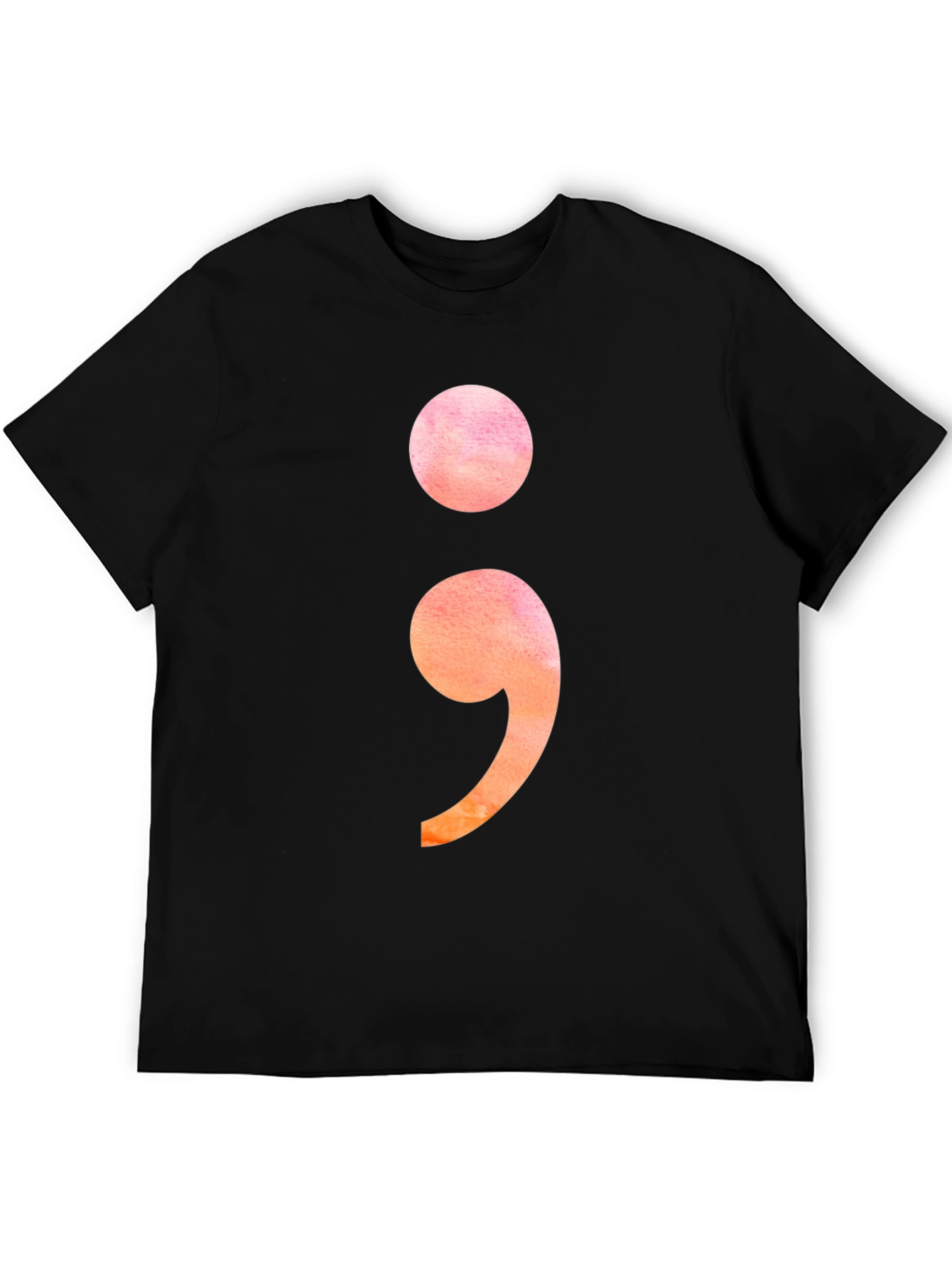 Semicolon Graphic Tee - Stylish Mental Health Awareness T-Shirt
