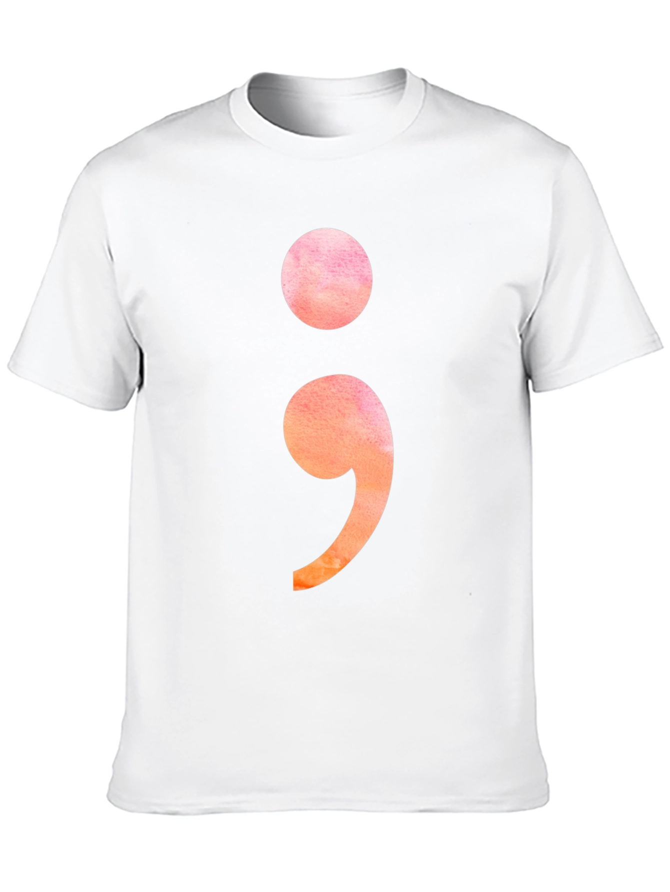 Semicolon Graphic Tee - Stylish Mental Health Awareness T-Shirt