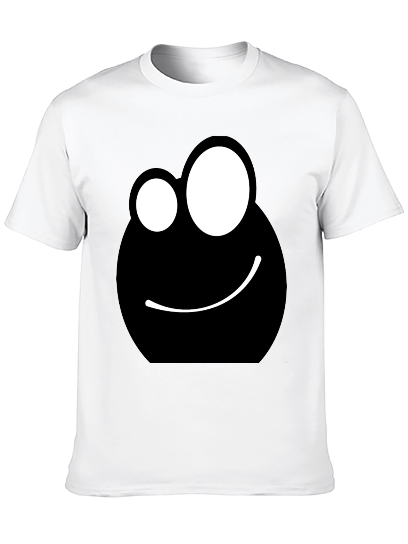 Funny Face Graphic Tee - Black Cotton T-Shirt