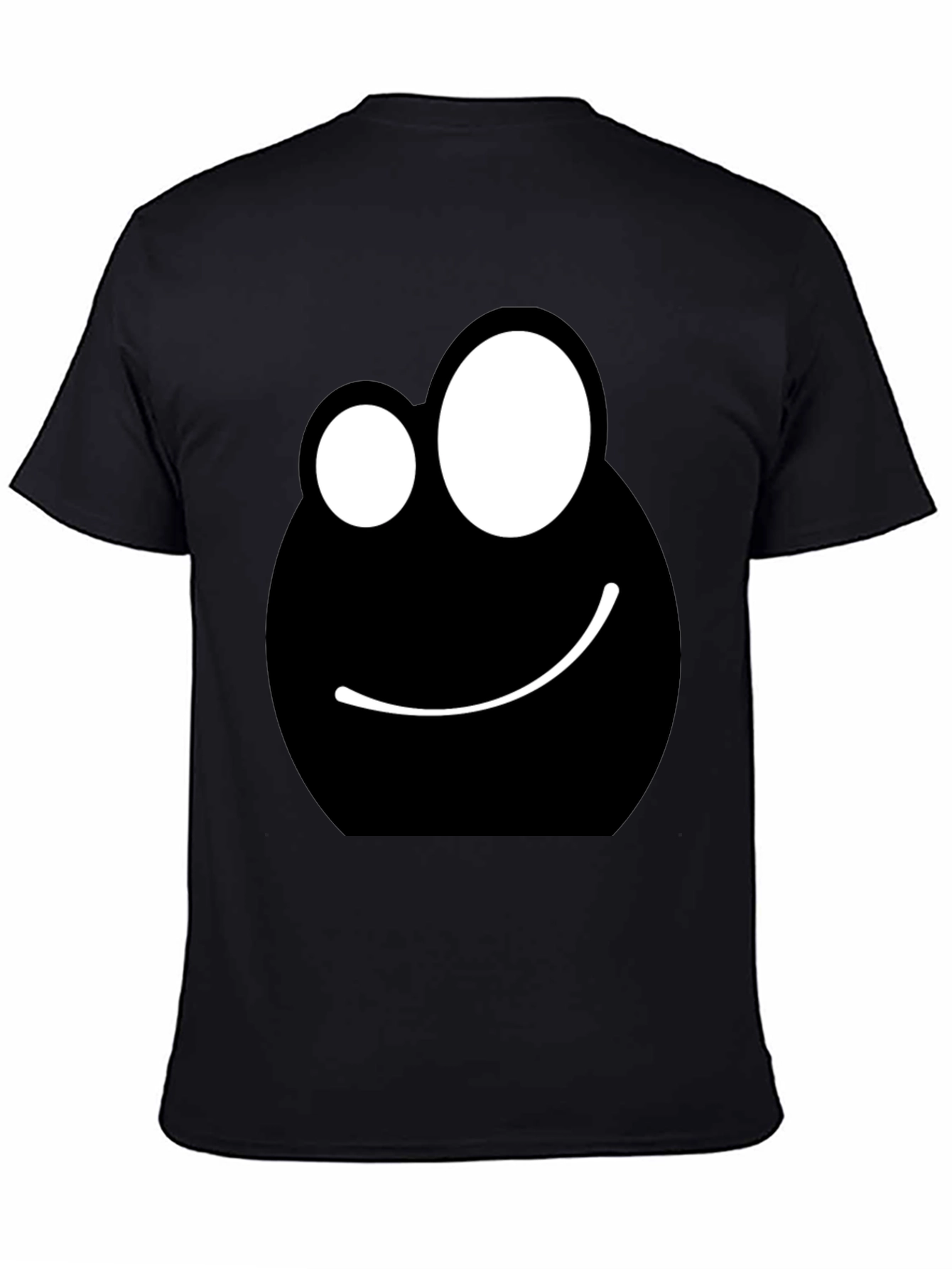 Funny Face Graphic Tee - Black Cotton T-Shirt