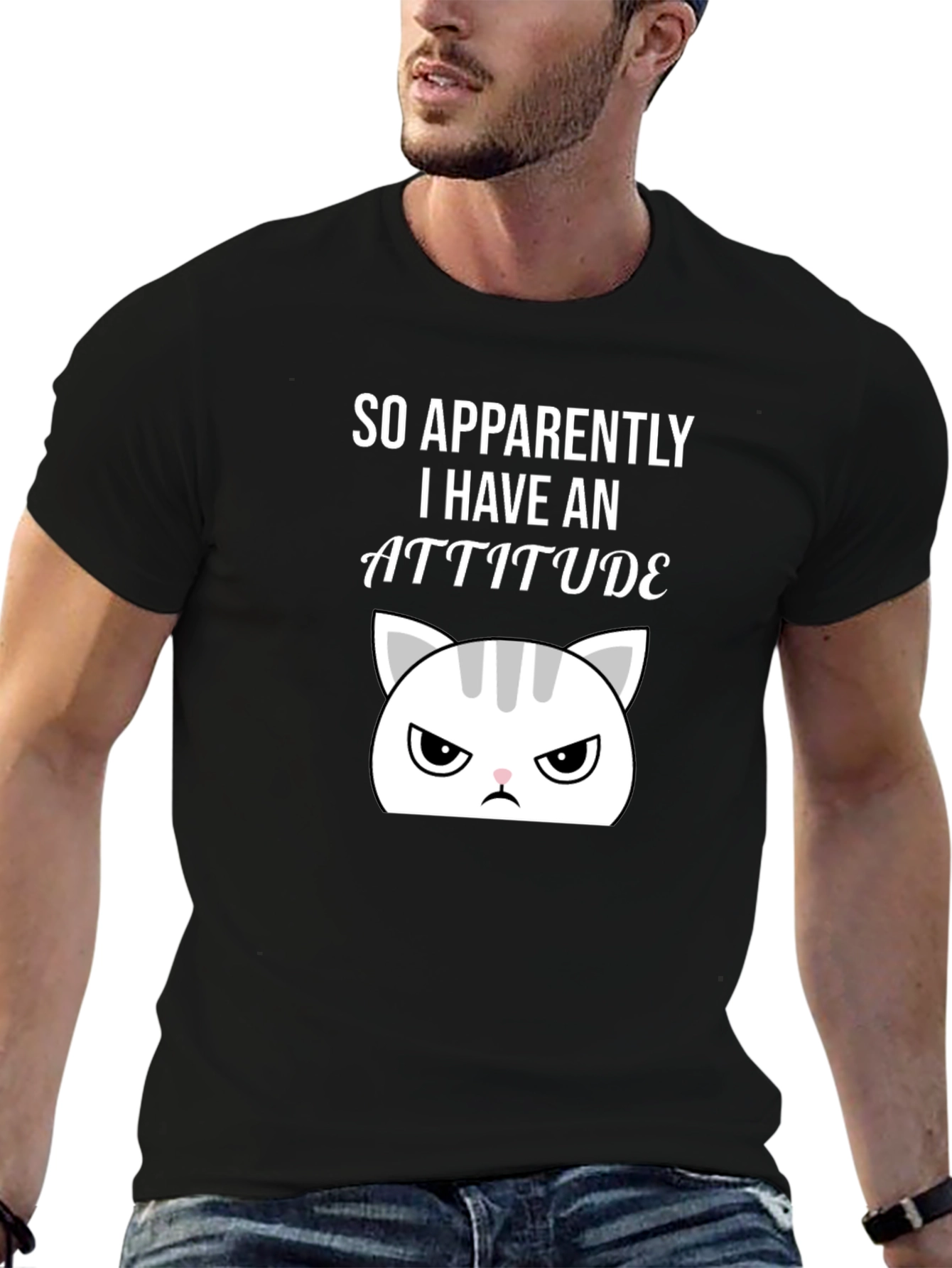 Attitude Cat Graphic Tee - Sarcastic Humor T-Shirt