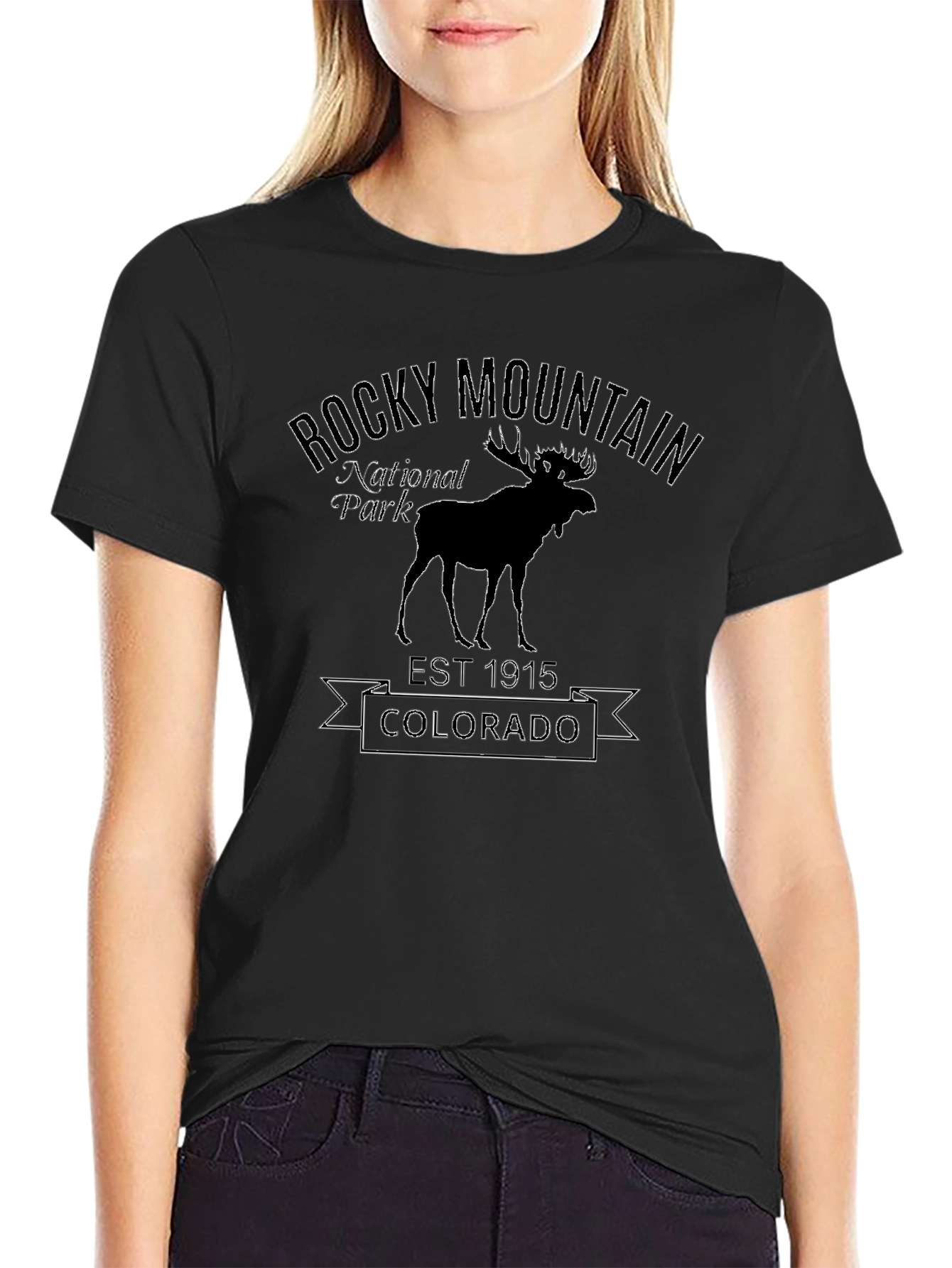 Rocky Mountain National Park Black T-Shirt