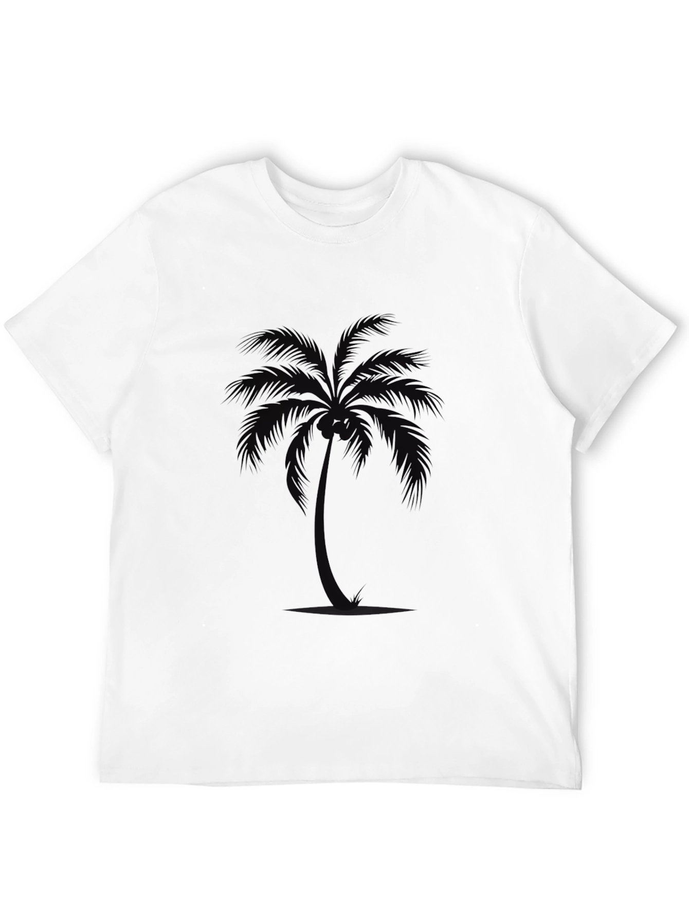 Mens Black Palm Tree Graphic Tee