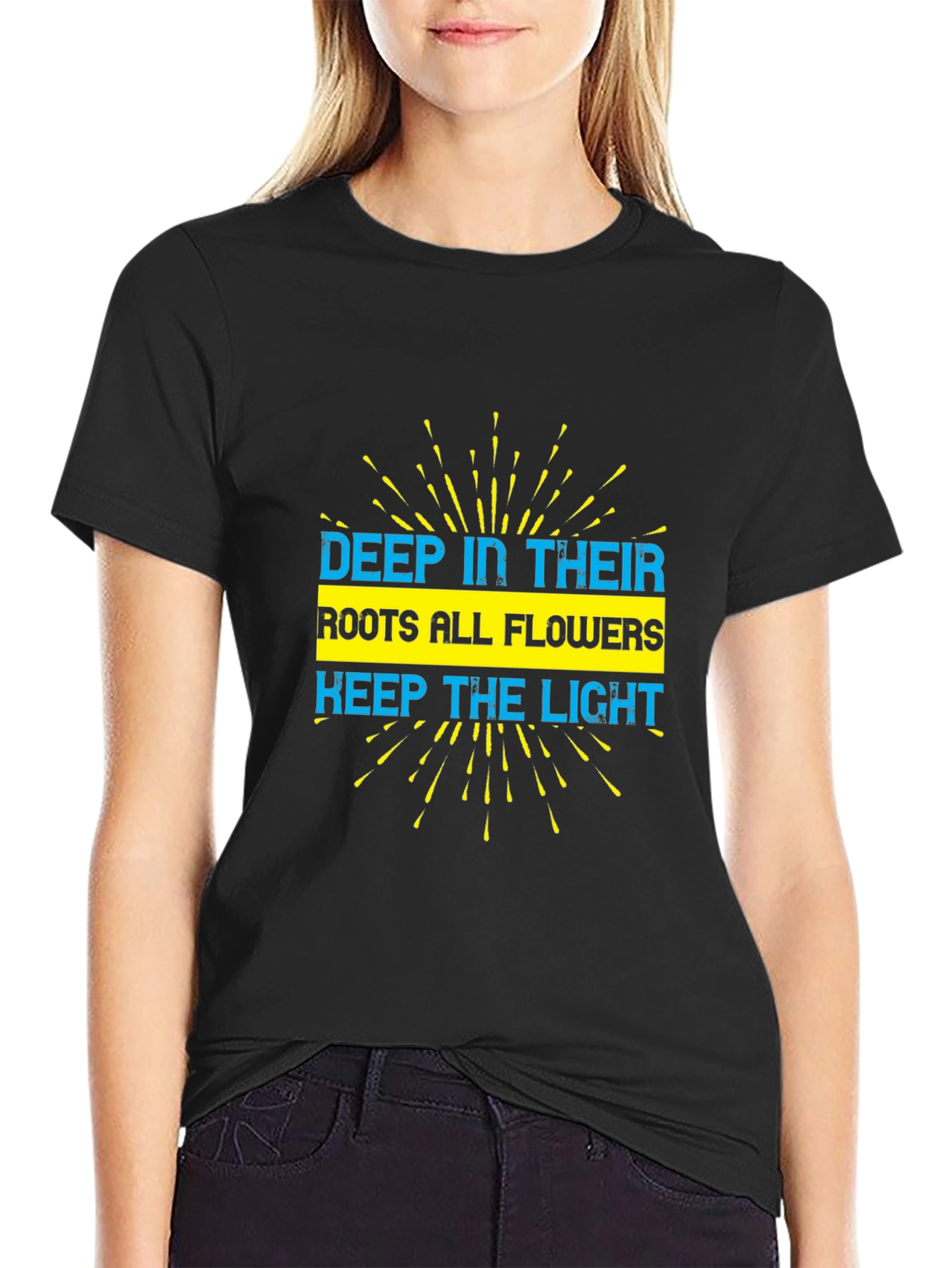 Deep Roots Flowers T-Shirt - Inspirational Graphic Tee