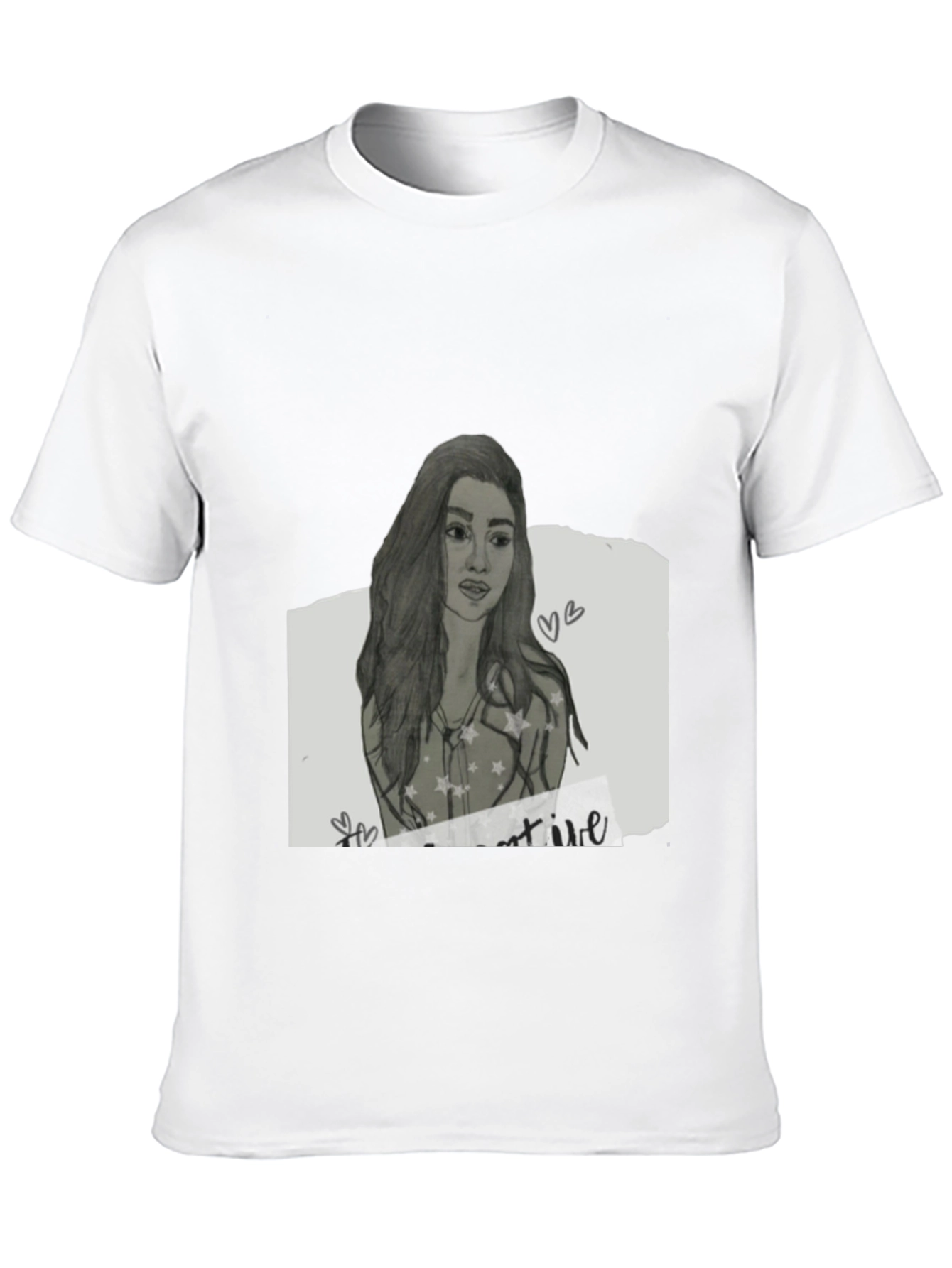 Sketch Portrait Black T-Shirt