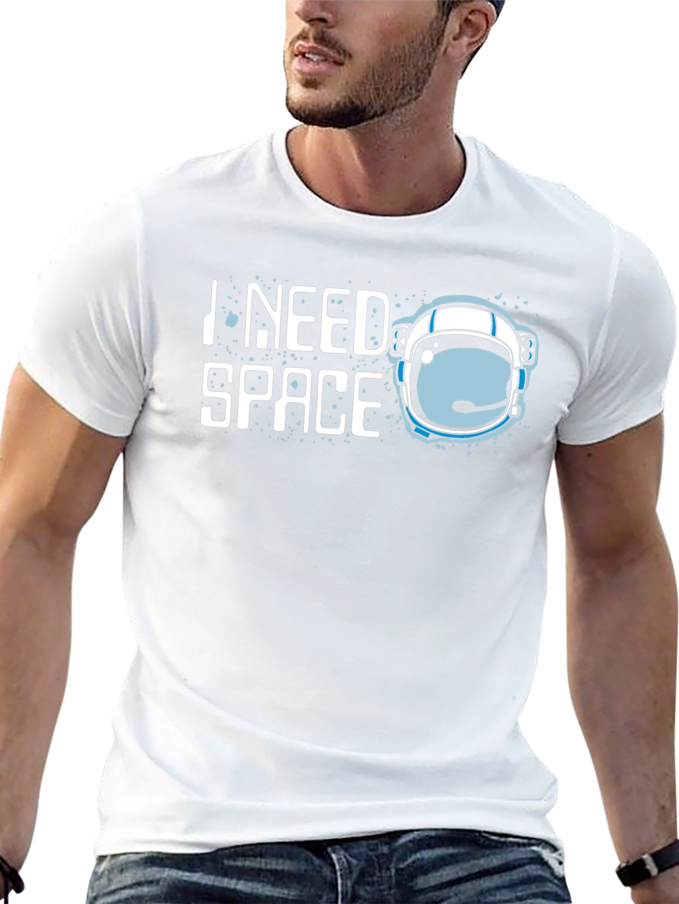 I Need Space T-Shirt - Astronaut Helmet Graphic Tee