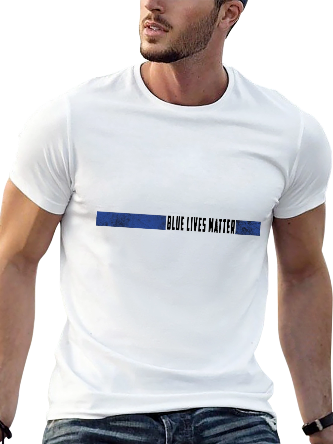 Blue Lives Matter T-Shirt - Black