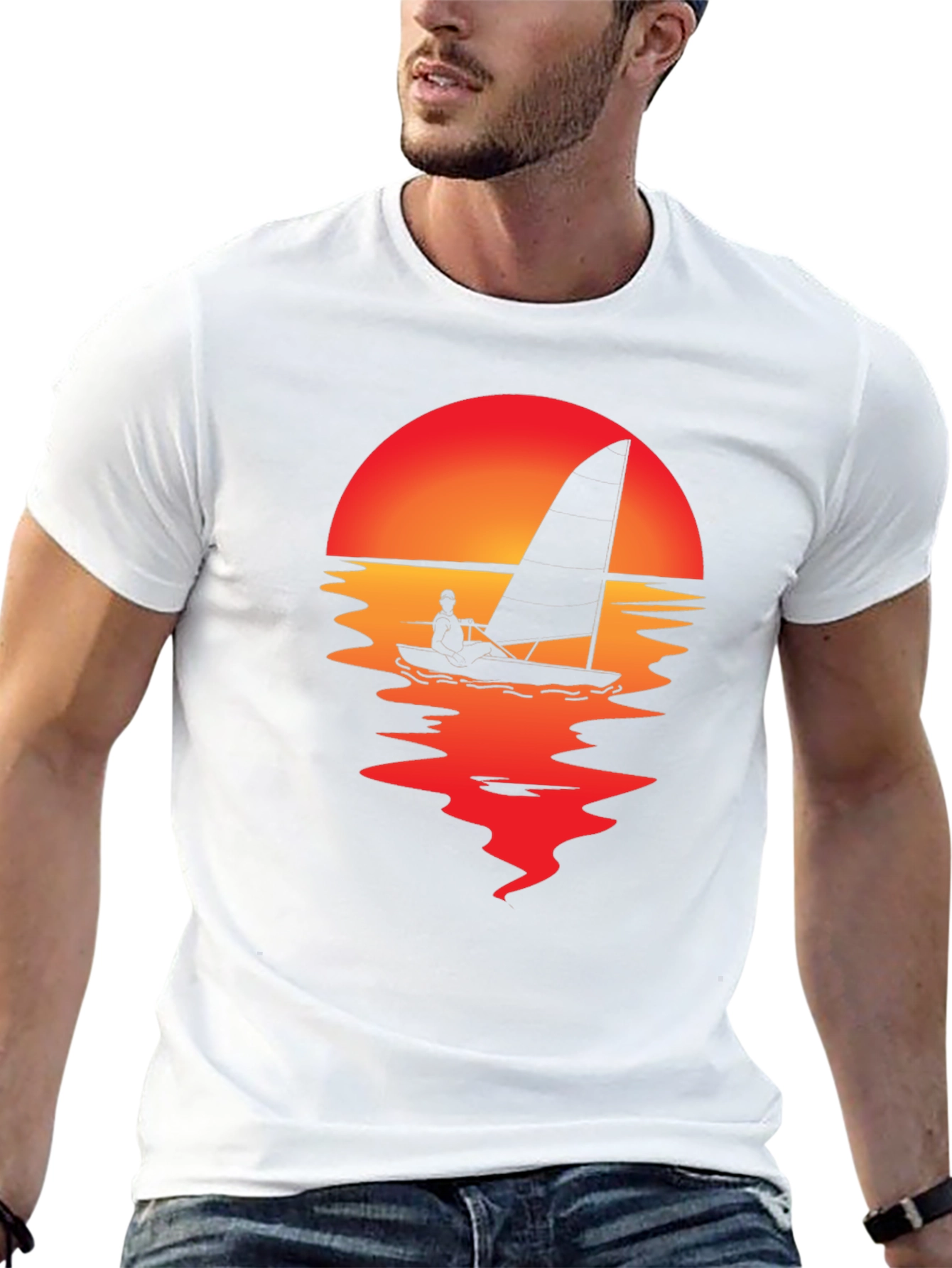 Sunset Sailboat Graphic Tee