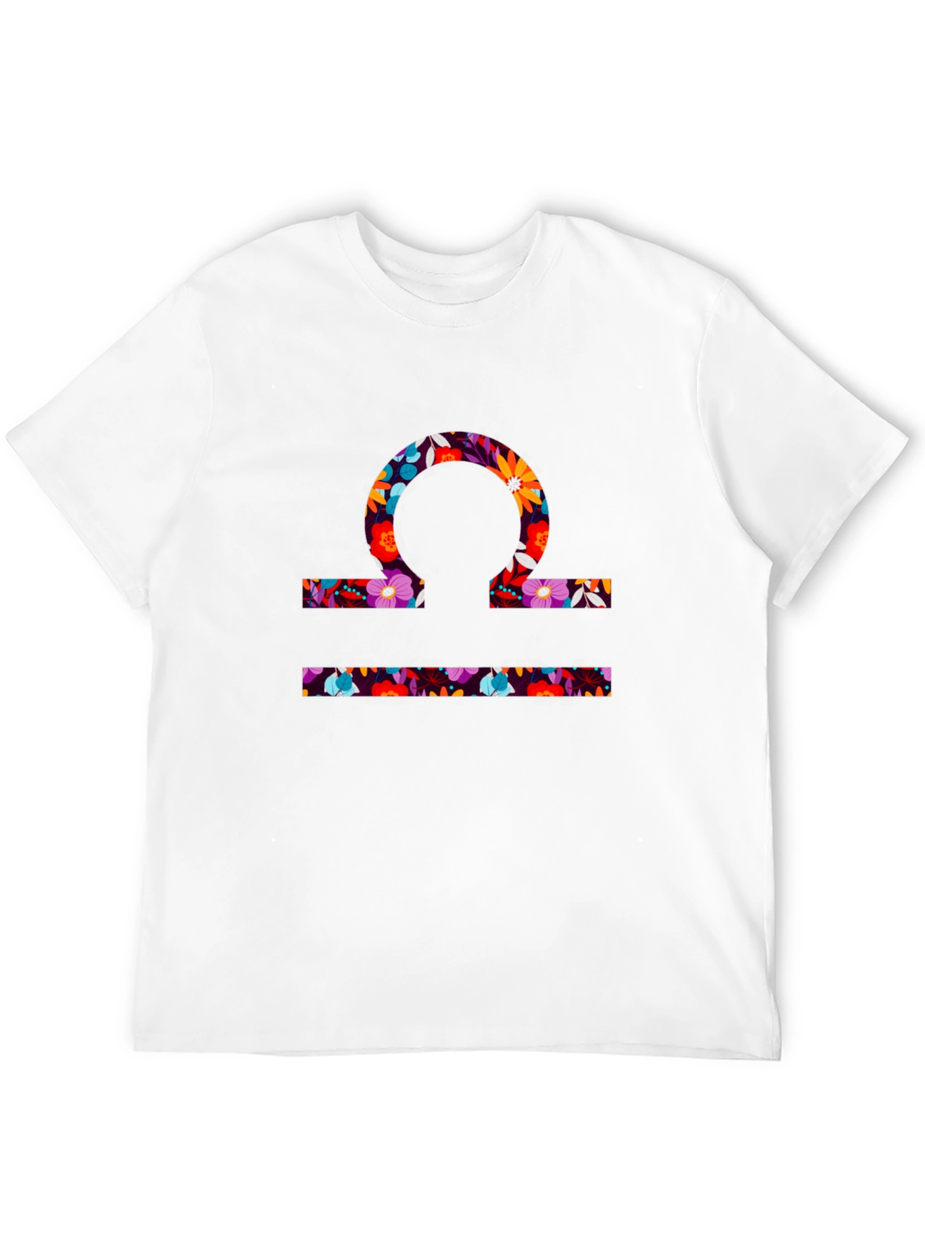 Floral Libra Zodiac T-Shirt - Stylish Astrology Tee