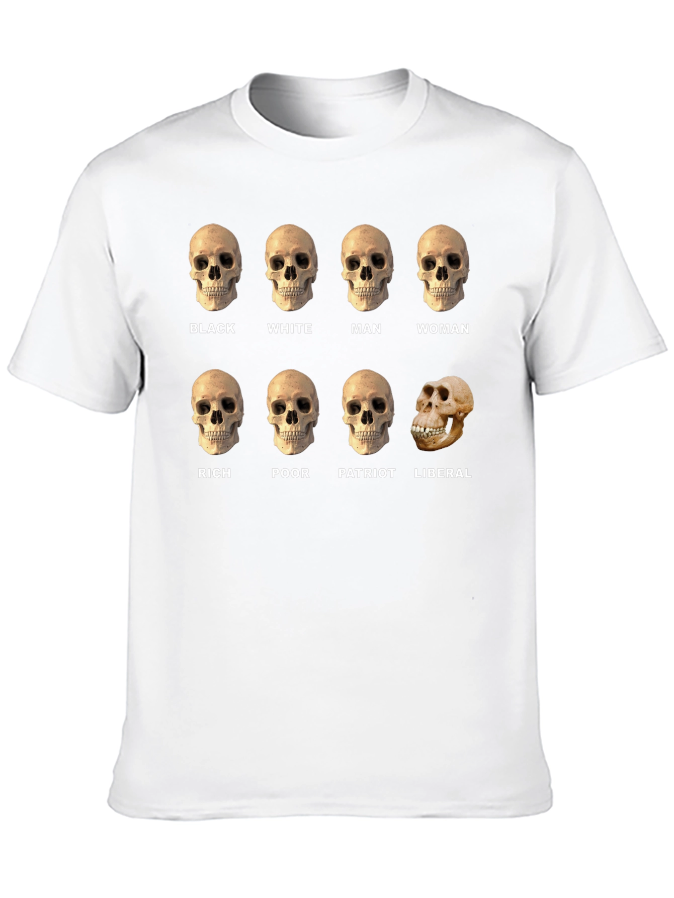Political Skull T-Shirt - Liberal Humor