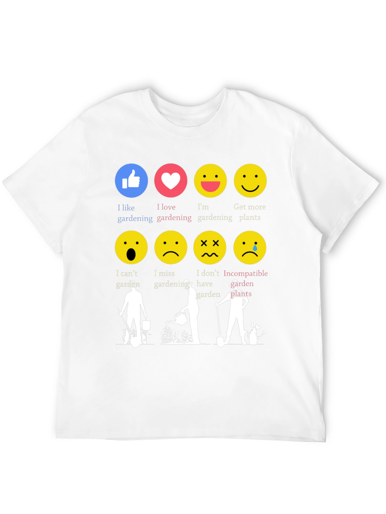 Gardening Emotion T-Shirt Funny Gardener Tee