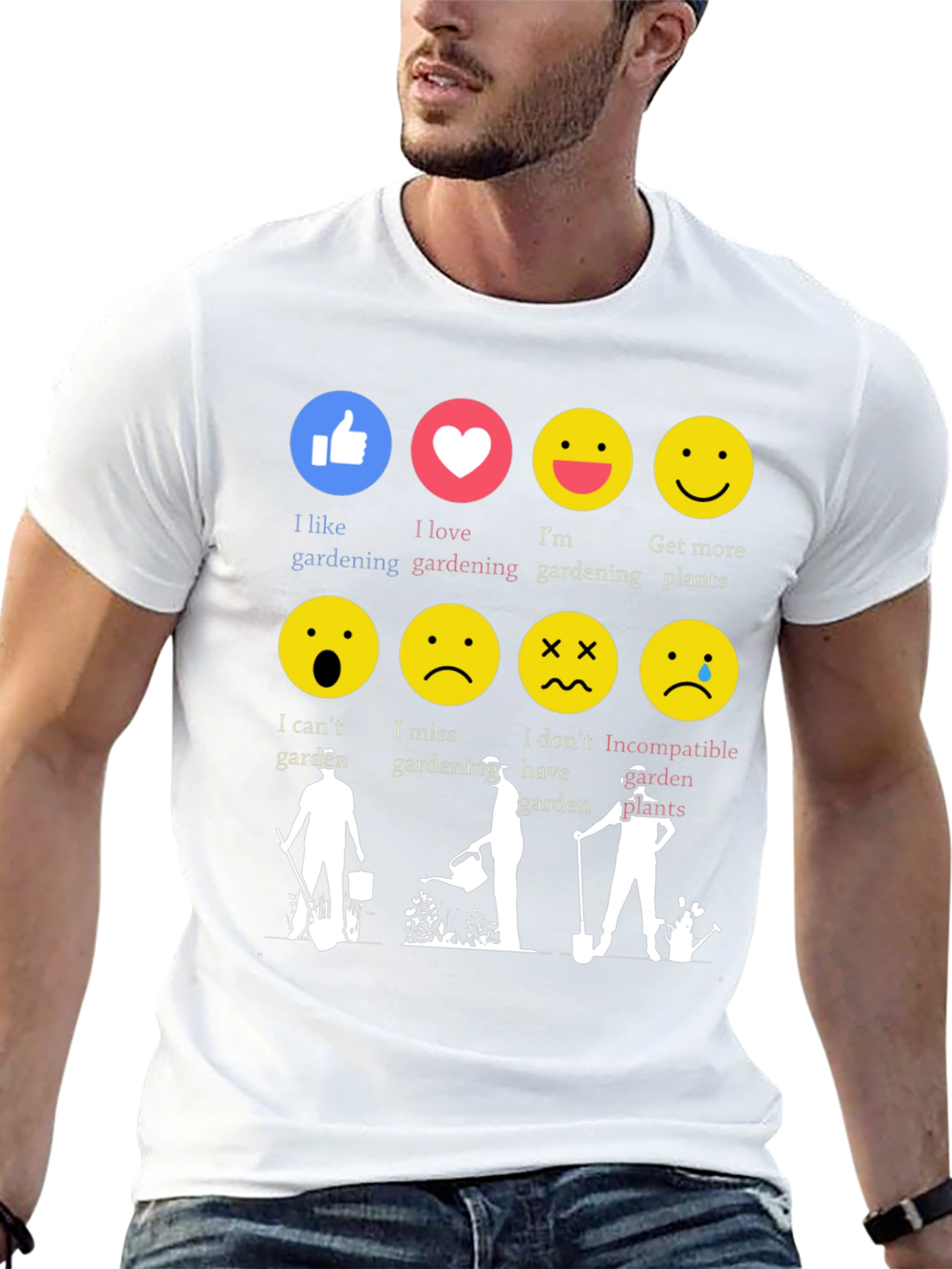Gardening Emotion T-Shirt Funny Gardener Tee
