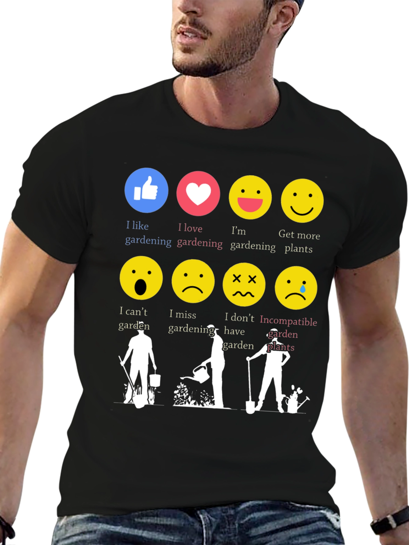 Gardening Emotion T-Shirt Funny Gardener Tee
