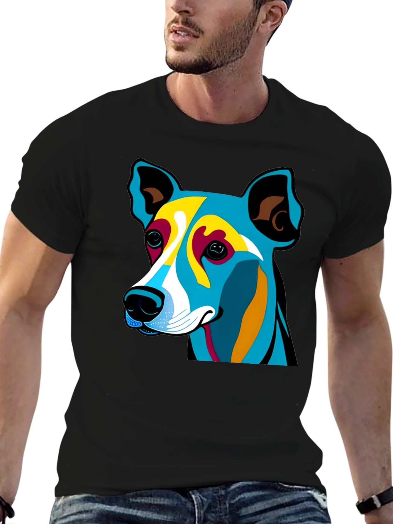 Modern Dog Graphic T-Shirt