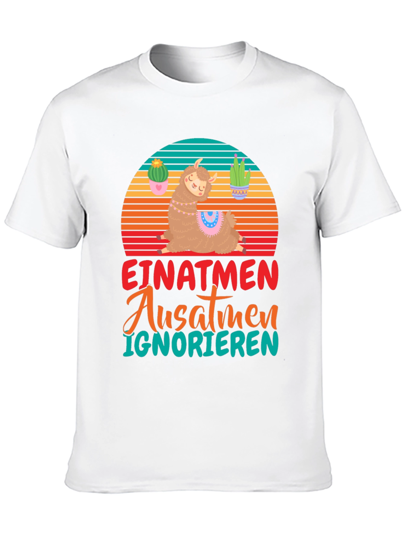 Llama Meditation T-Shirt - German Text