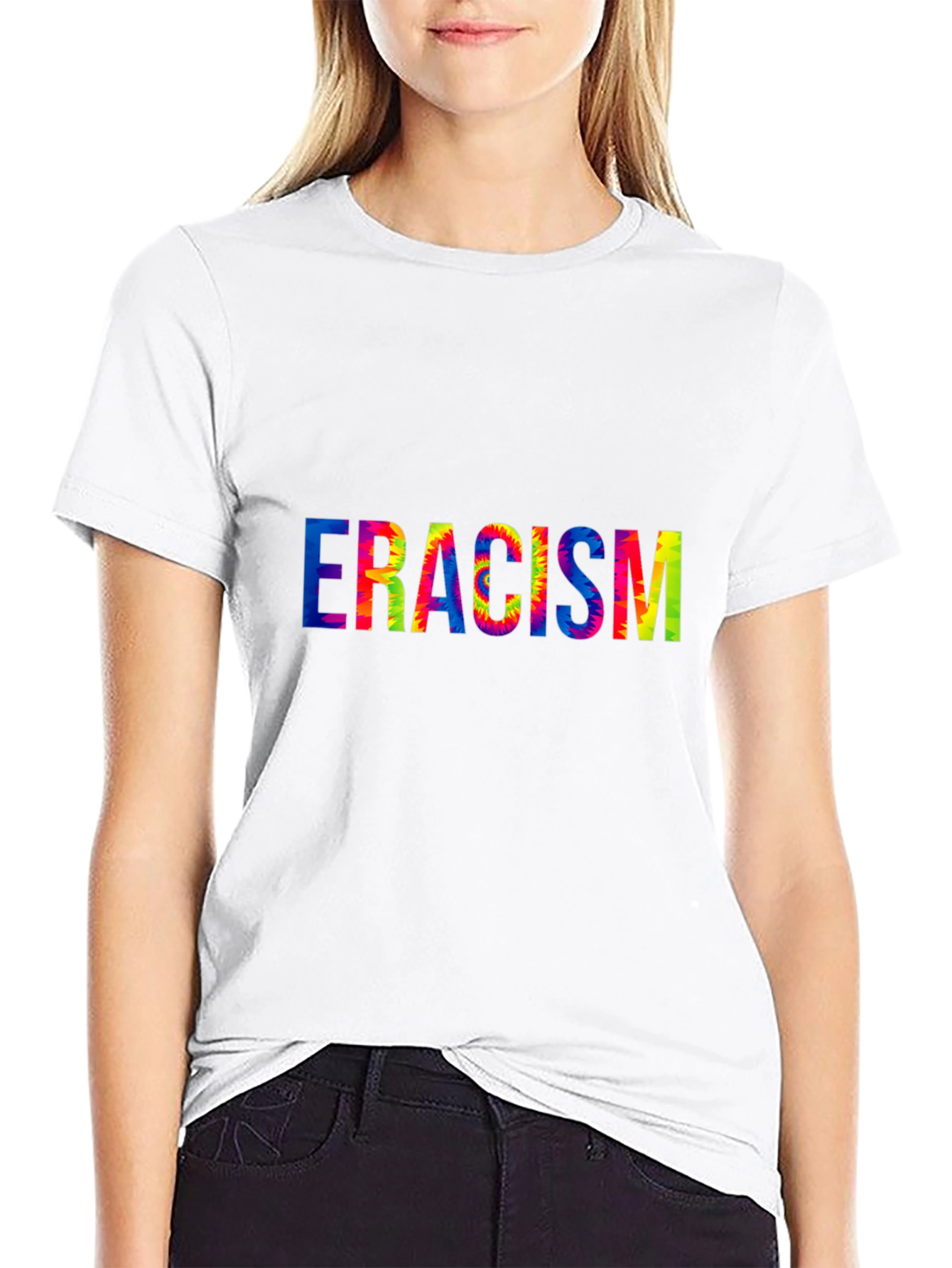 Eradicate Racism Tie Dye Graphic T-Shirt
