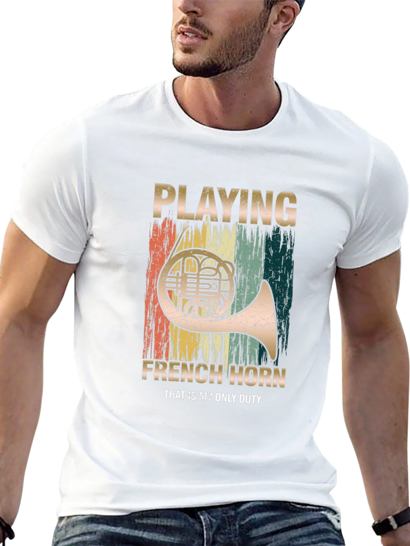 French Horn Player T-Shirt - Musician Duty Tee