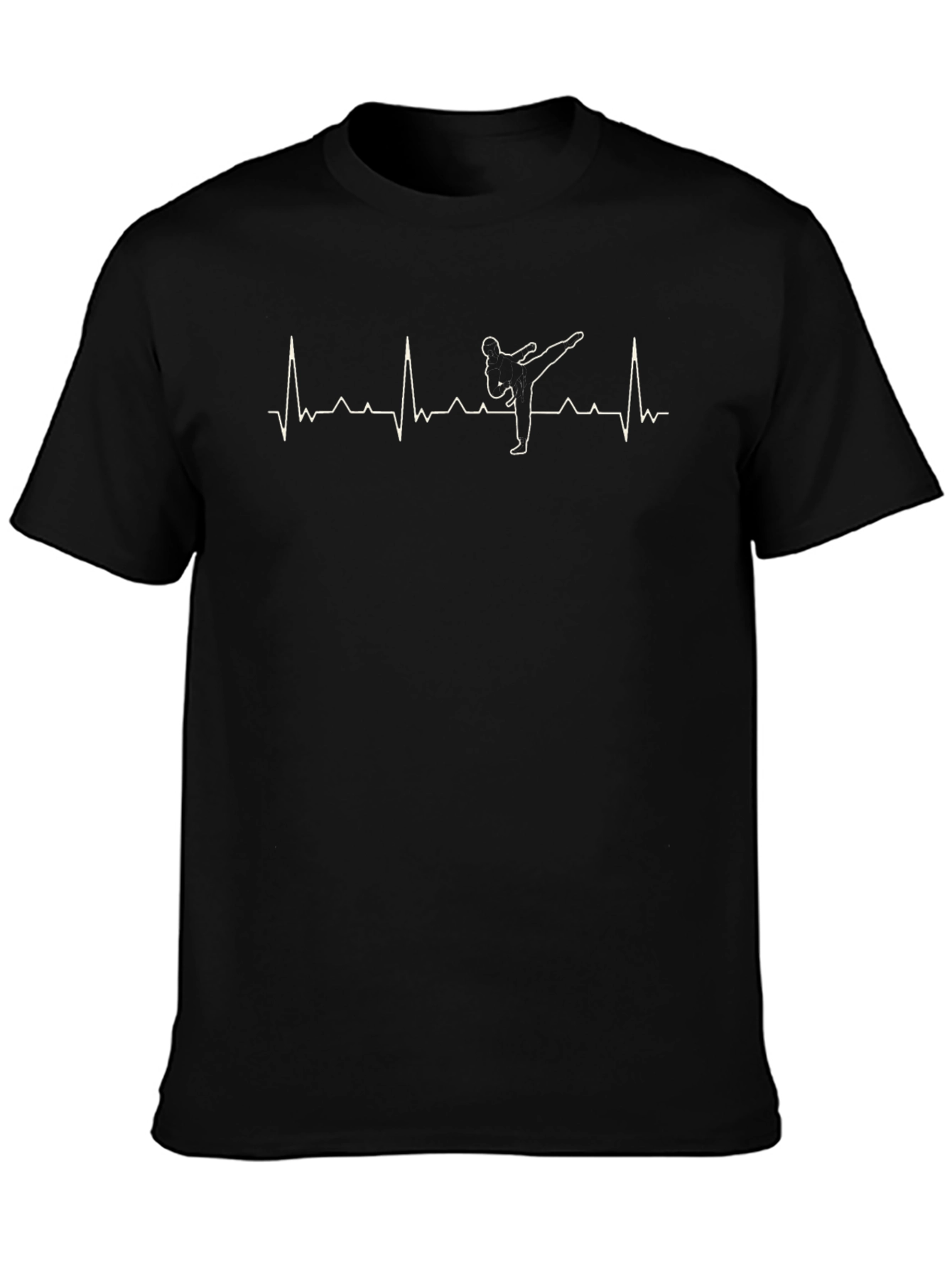 Karate Heartbeat T-Shirt - Martial Arts Life Line Tee