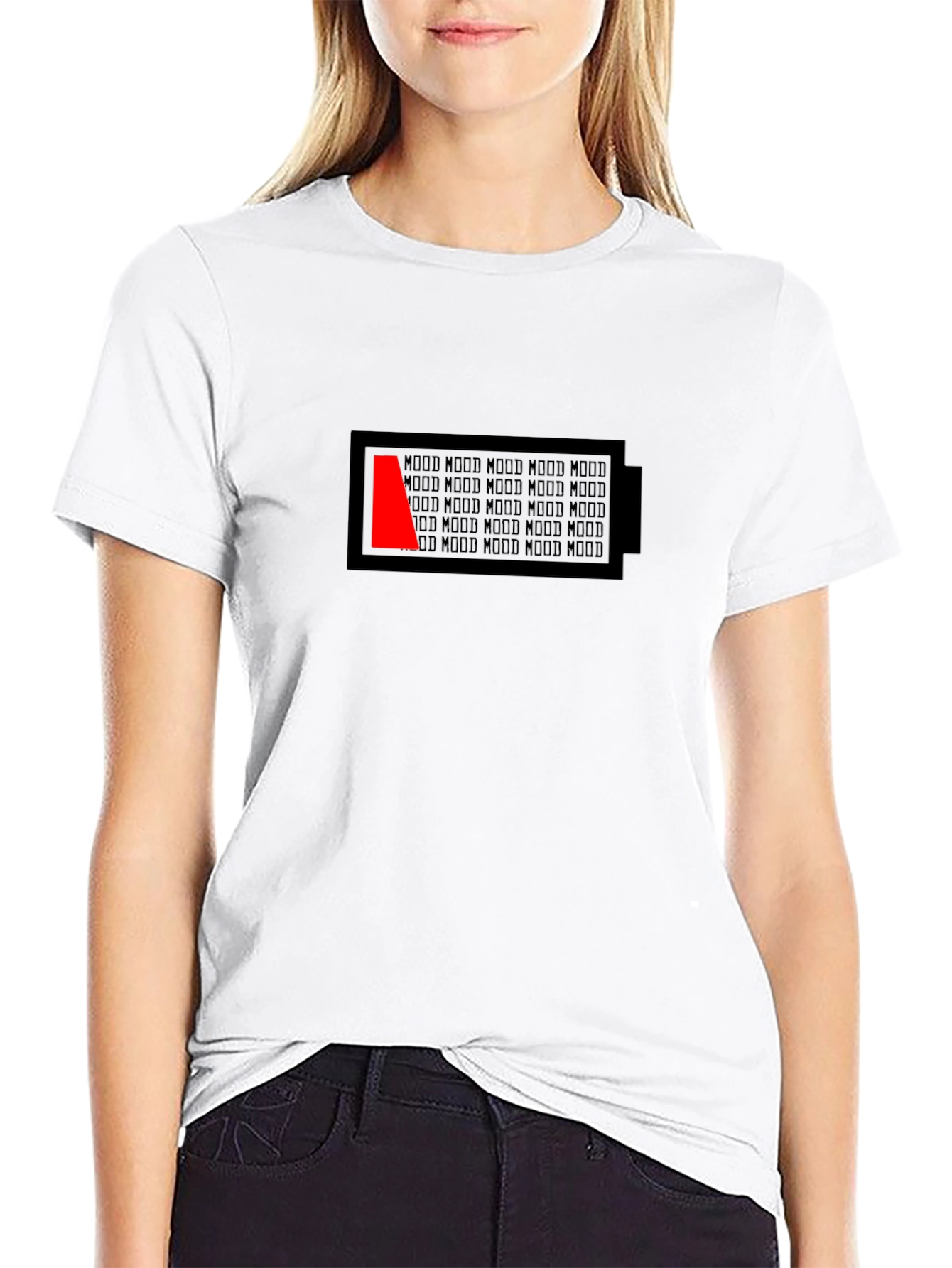 Low Mood Battery Graphic T-Shirt - Black