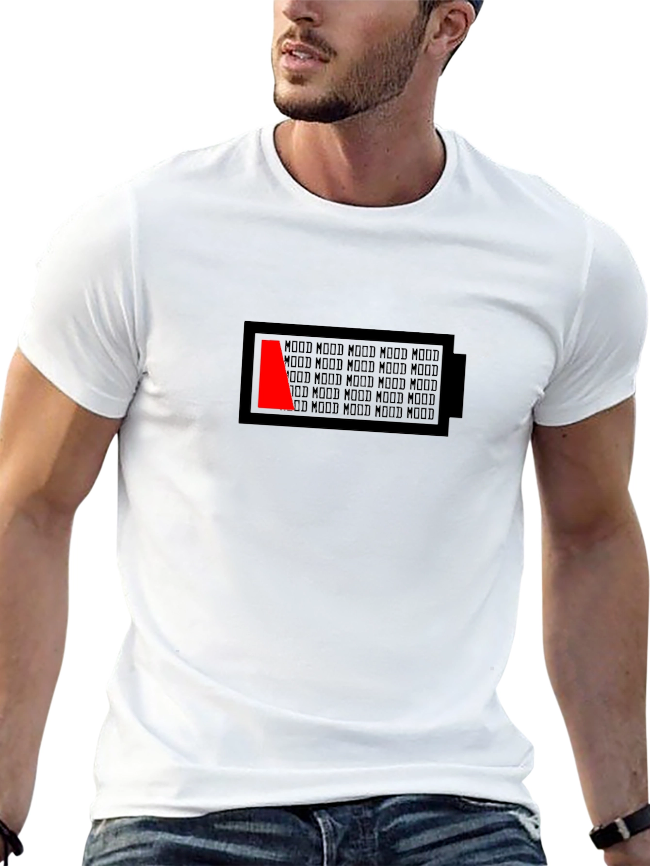 Low Mood Battery Graphic T-Shirt - Black