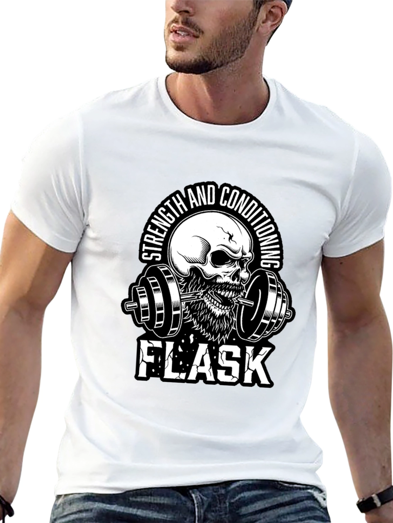 Strength and Conditioning Skull Graphic T-Shirt