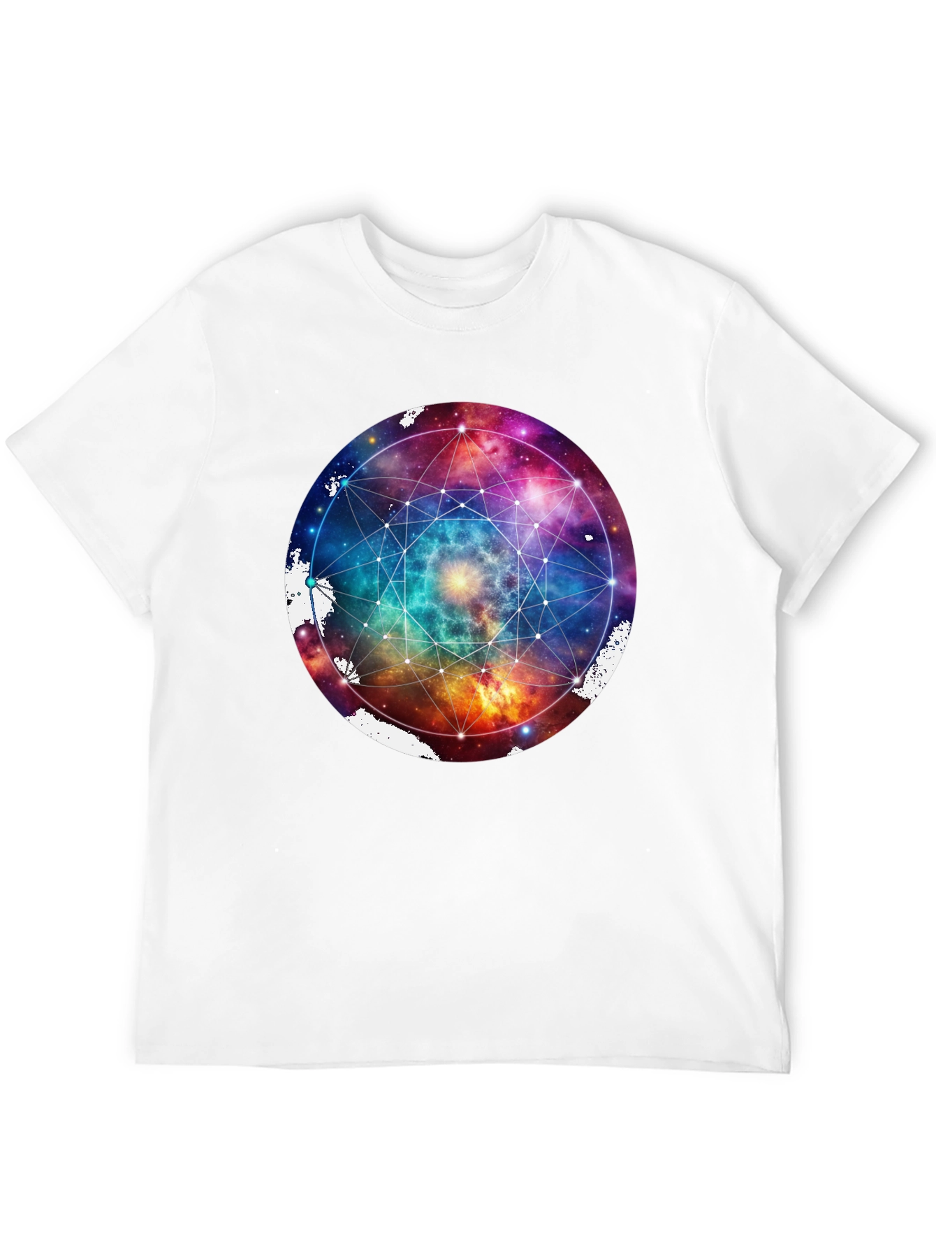 Galaxy Geometric T-Shirt - Black